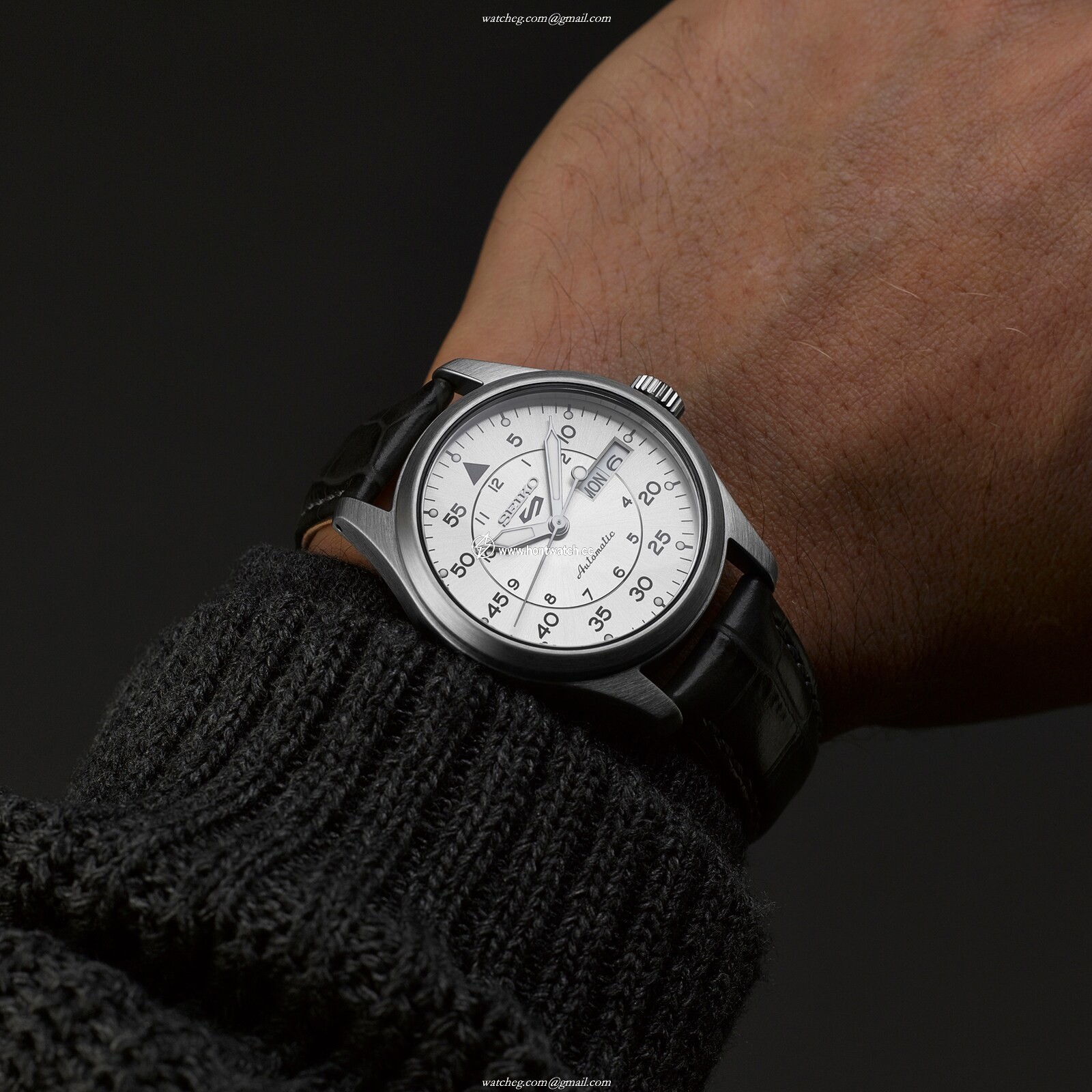 Seiko 5 Sports SRPJ87K1 Automatic Watch - 36mm Stainless Steel - White Dial - Image 2