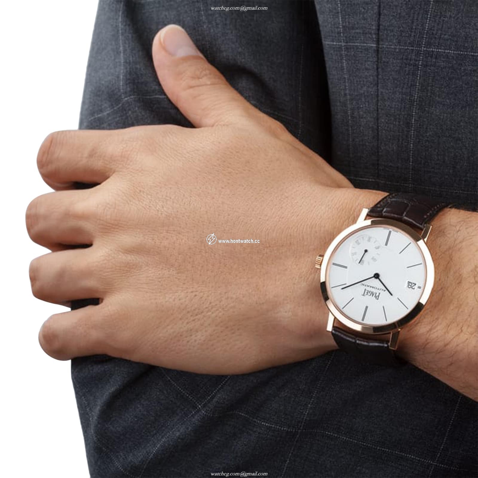 Piaget Altiplano G0A38131 - 40mm Rose Gold Automatic Watch - Silver Dial - Image 2