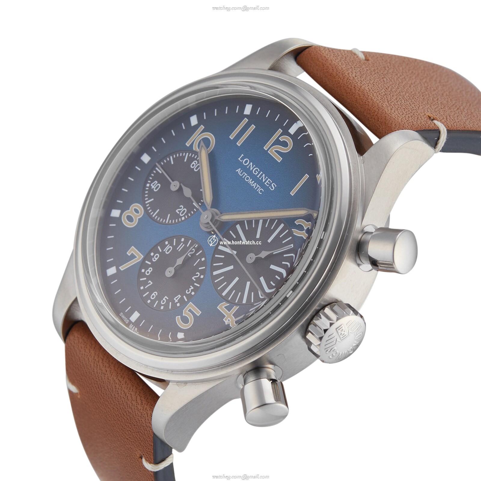 Pre-Owned Longines Avigation BigEye Automatic Watch - 41mm Titanium Blue Dial - Image 2