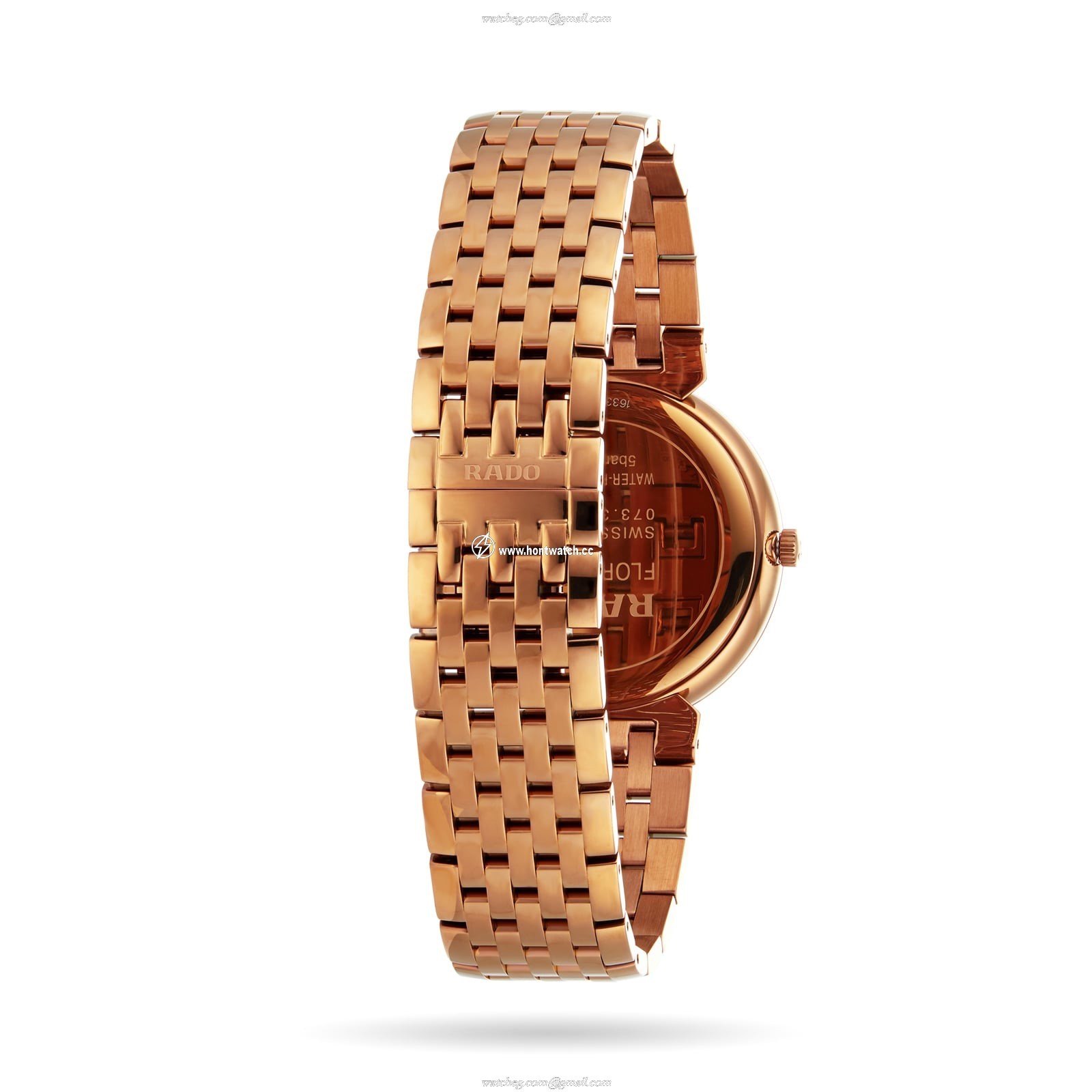 Rado Florence Classic Brown Dial Watch - 38mm Stainless Steel & Rose Gold - Image 2