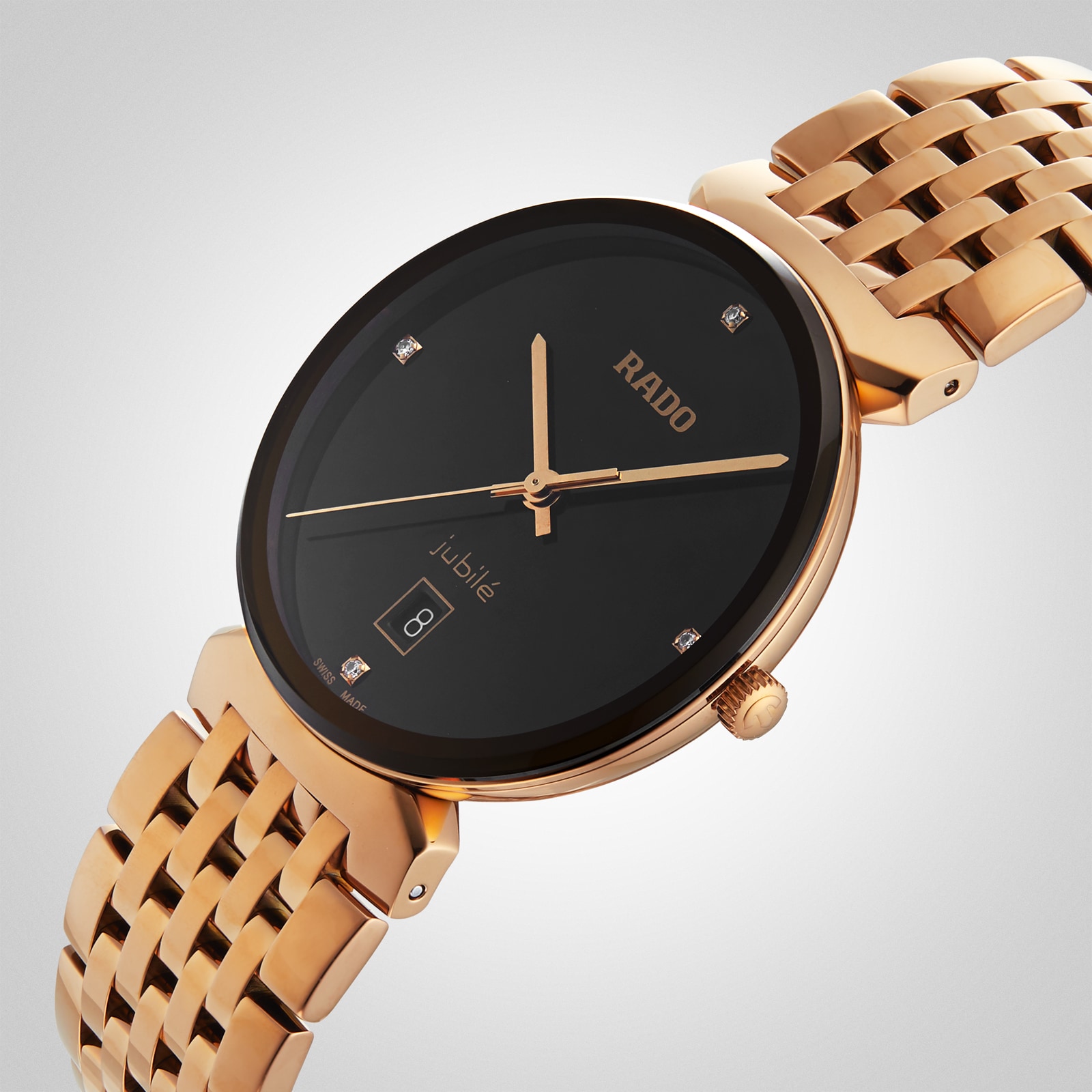 Rado Florence Classic Brown Dial Watch - 38mm Stainless Steel & Rose Gold - Image 4