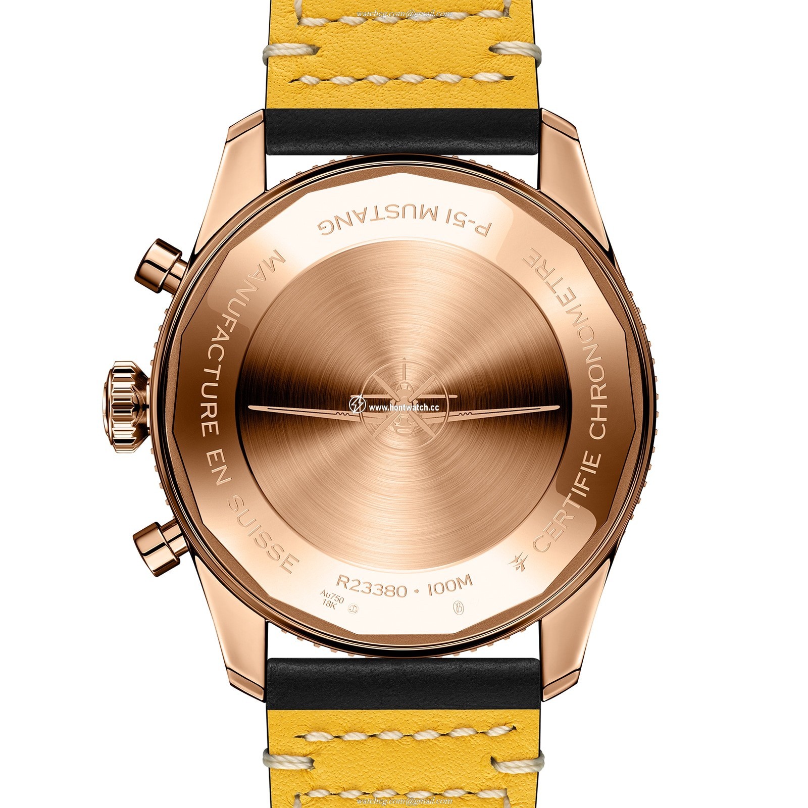 Breitling Aviator 8 42mm Automatic - 18ct Rose Gold Black Dial Replica - Image 2