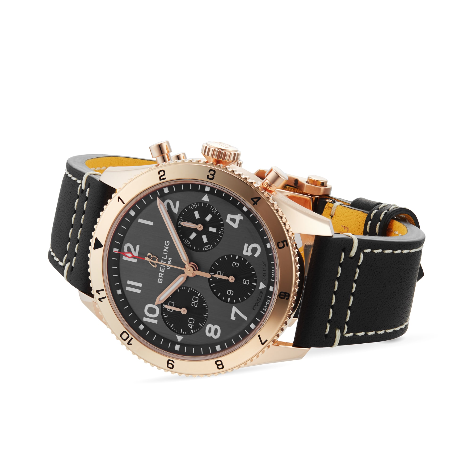 Breitling Aviator 8 42mm Automatic - 18ct Rose Gold Black Dial Replica - Image 4