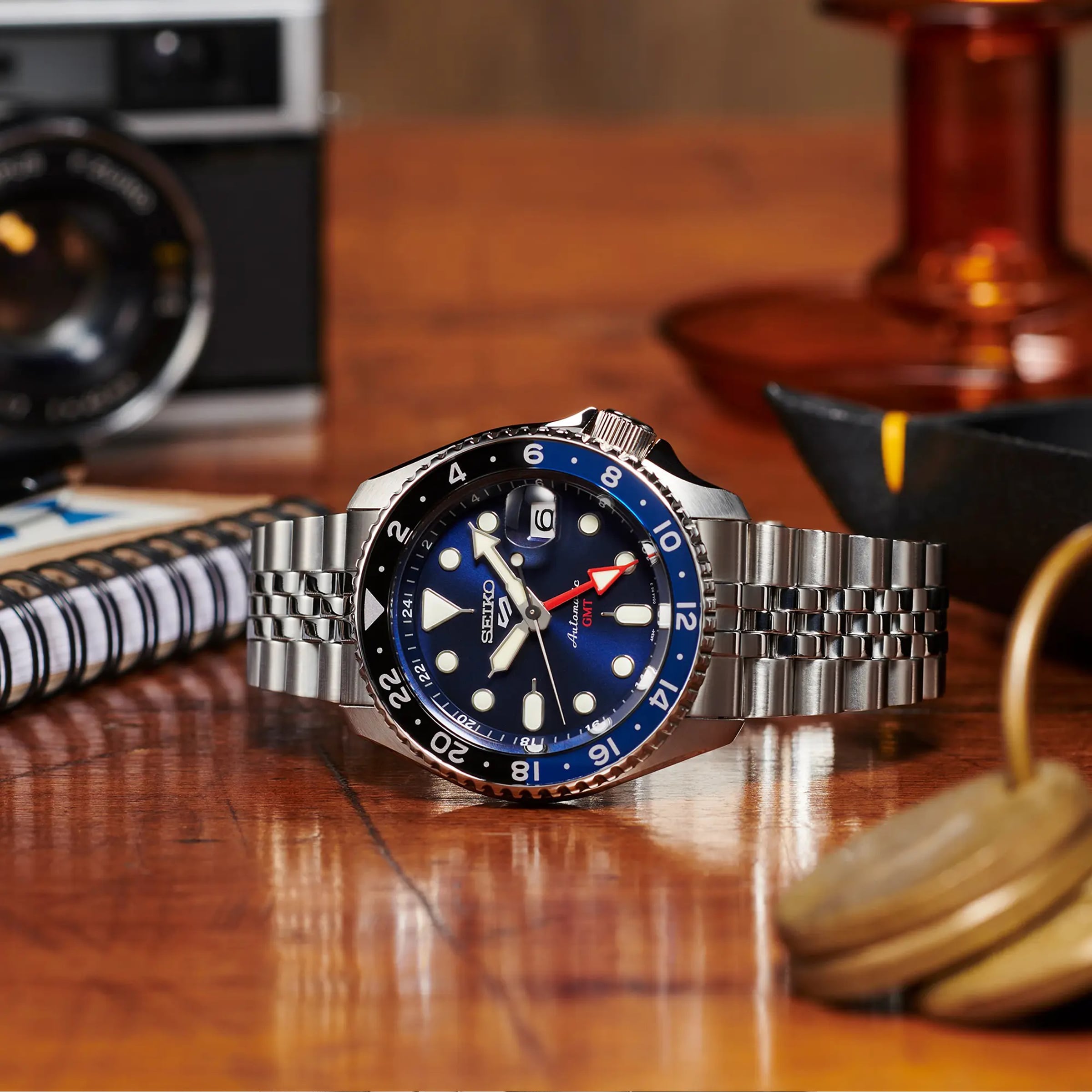 Seiko 5 Sports SSK003K1 Automatic GMT Blue Dial - Stainless Steel - Image 3
