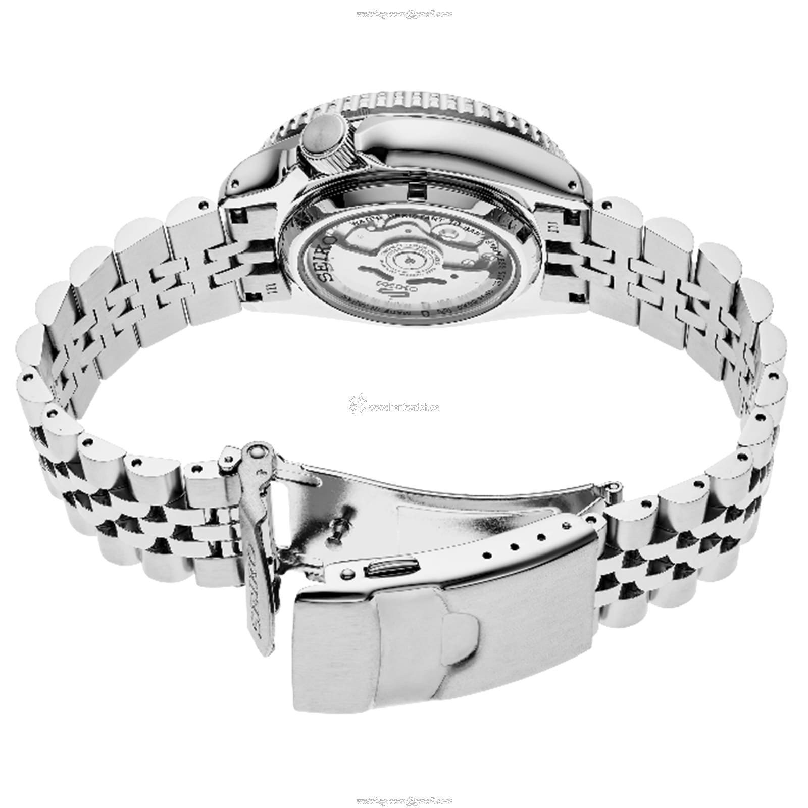 Seiko 5 Sports SSK001K1 Automatic GMT Watch - Black Dial - Stainless Steel - Image 2