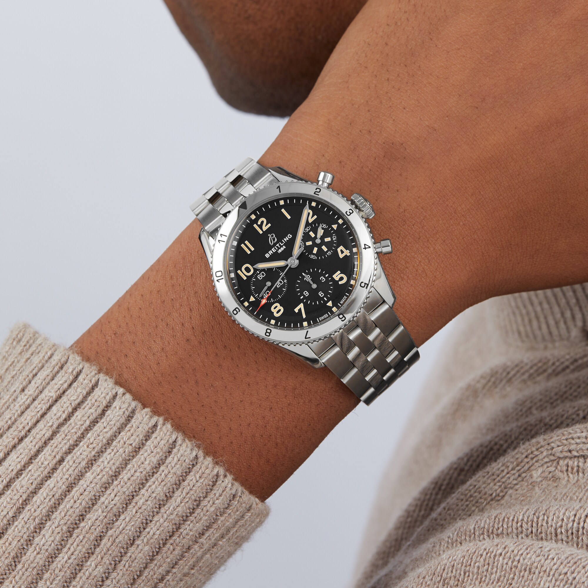 Breitling Aviator 8 Automatic Watch - 42mm Stainless Steel Black Dial - Image 3