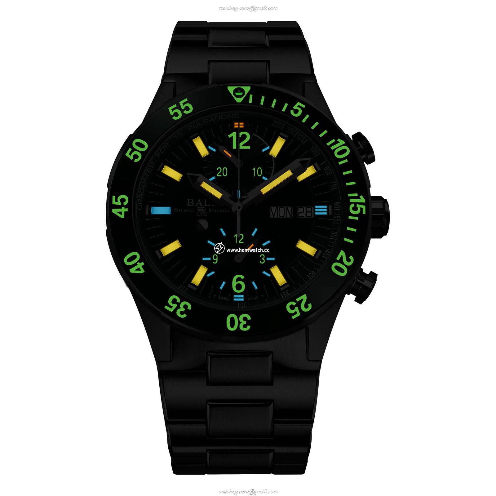 BALL Roadmaster DC3030C-S2-GR Titanium Automatic Green Watch - 42mm - Image 2