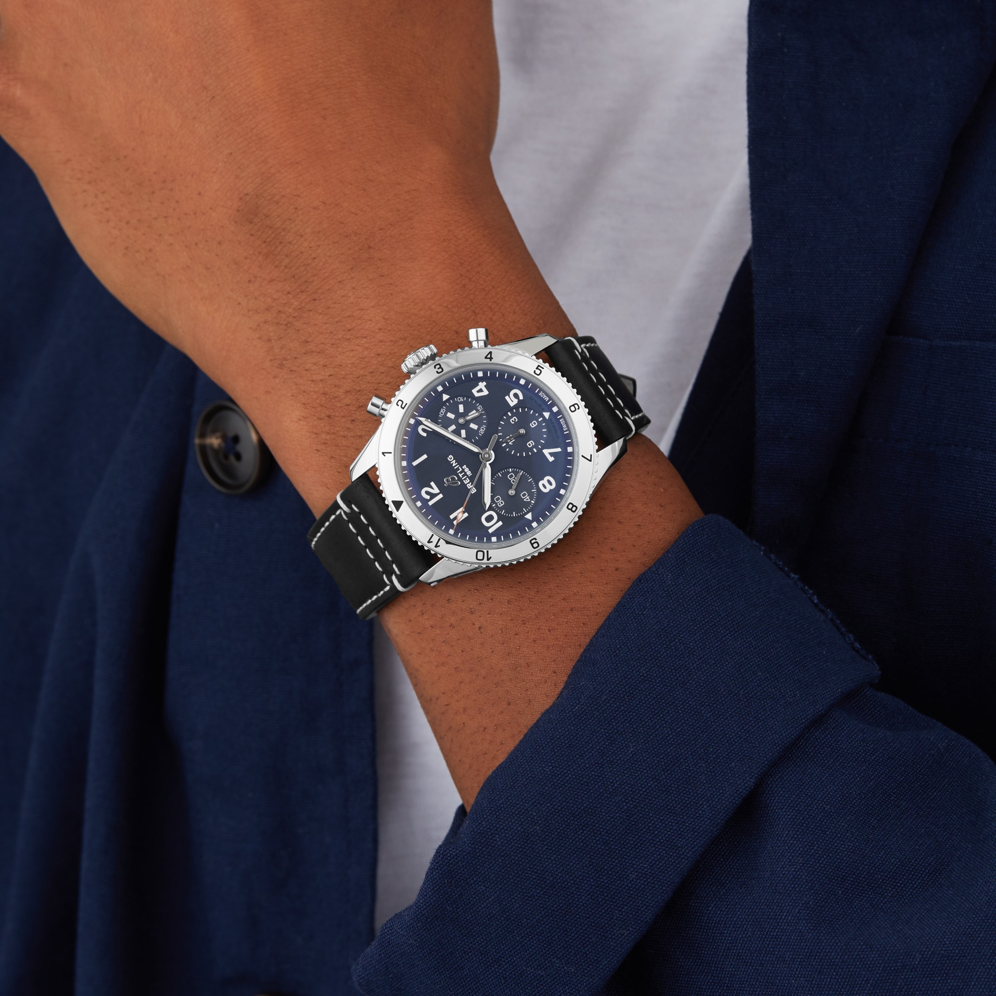 Breitling Aviator 8 Automatic Watch - 42mm Stainless Steel & Blue Dial - Image 3