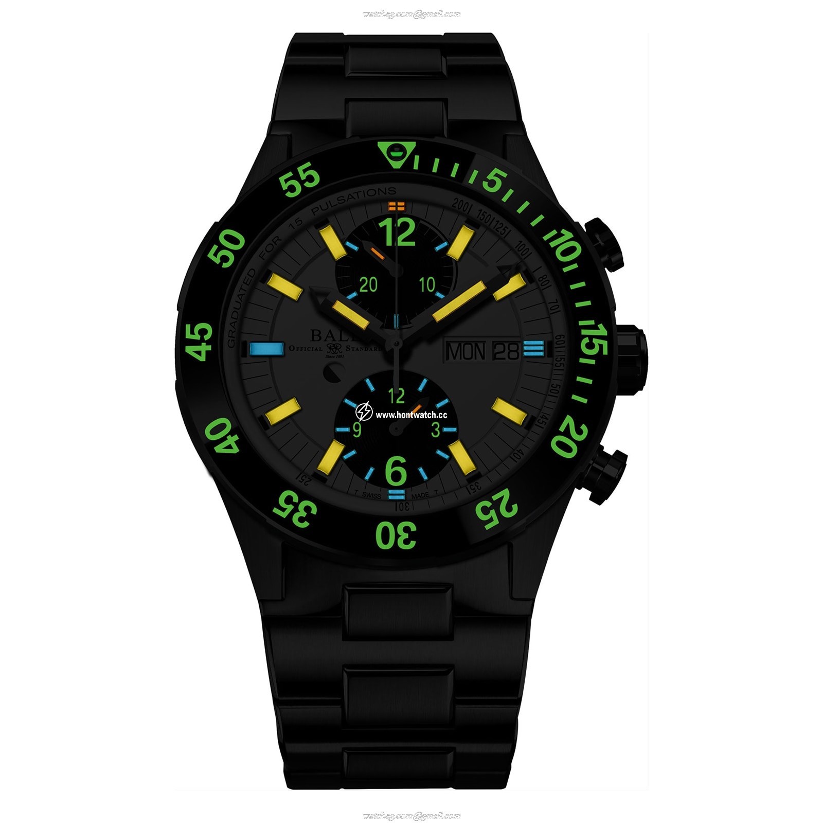 BALL Roadmaster DC3030C Automatic Watch - 42mm Titanium - White Dial - Image 2