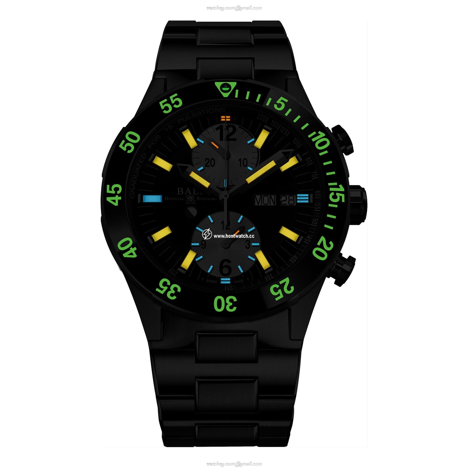 BALL Roadmaster DC3030C Titanium Automatic Watch - 42mm Black Dial - Image 2