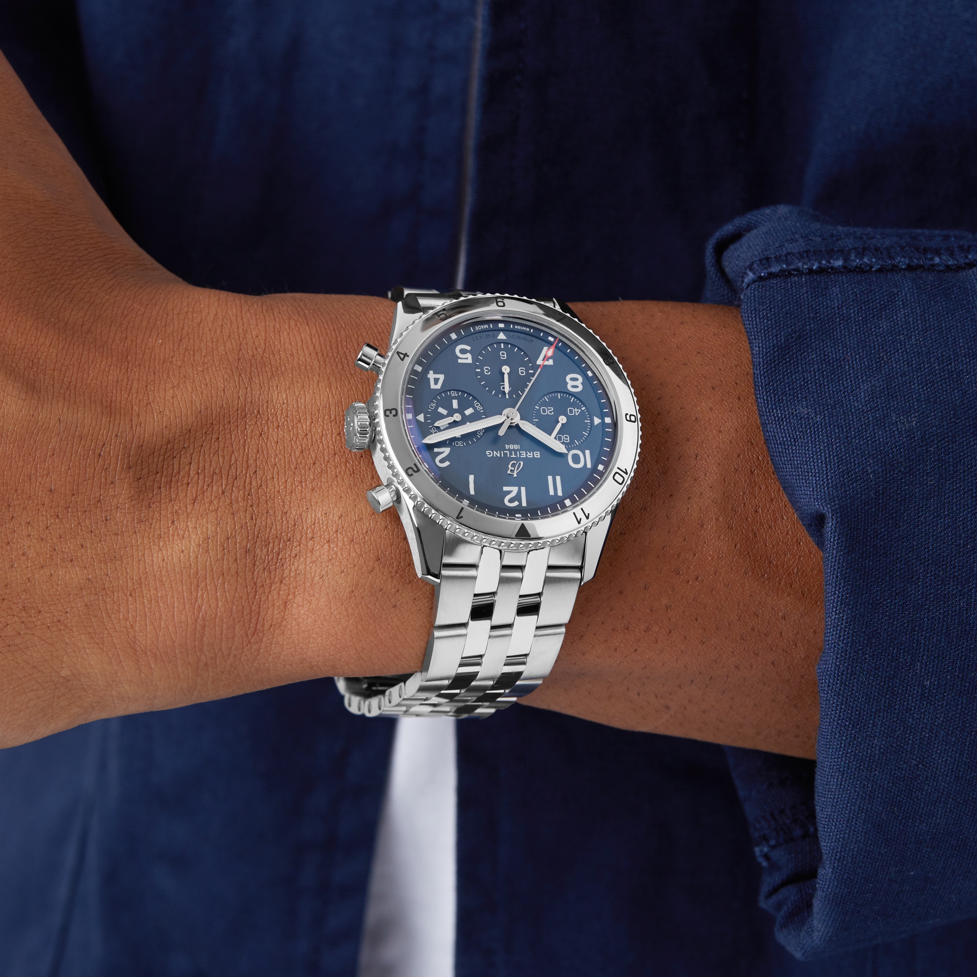 Breitling Aviator 8 Automatic Blue Dial 42mm Stainless Steel Watch - Image 3