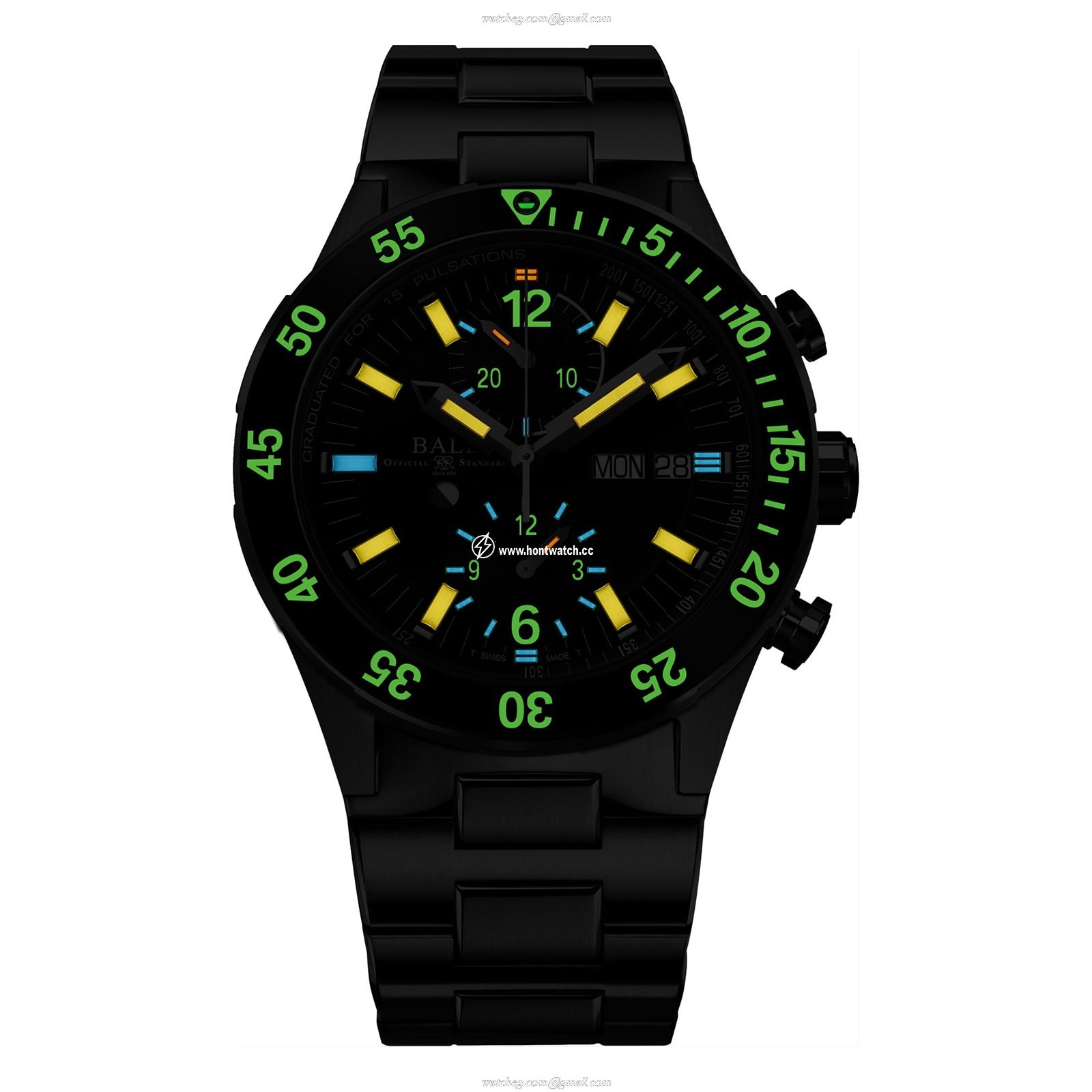 BALL Roadmaster DC3030C-S-BK Titanium Automatic Watch - 42mm Black Dial - Image 2