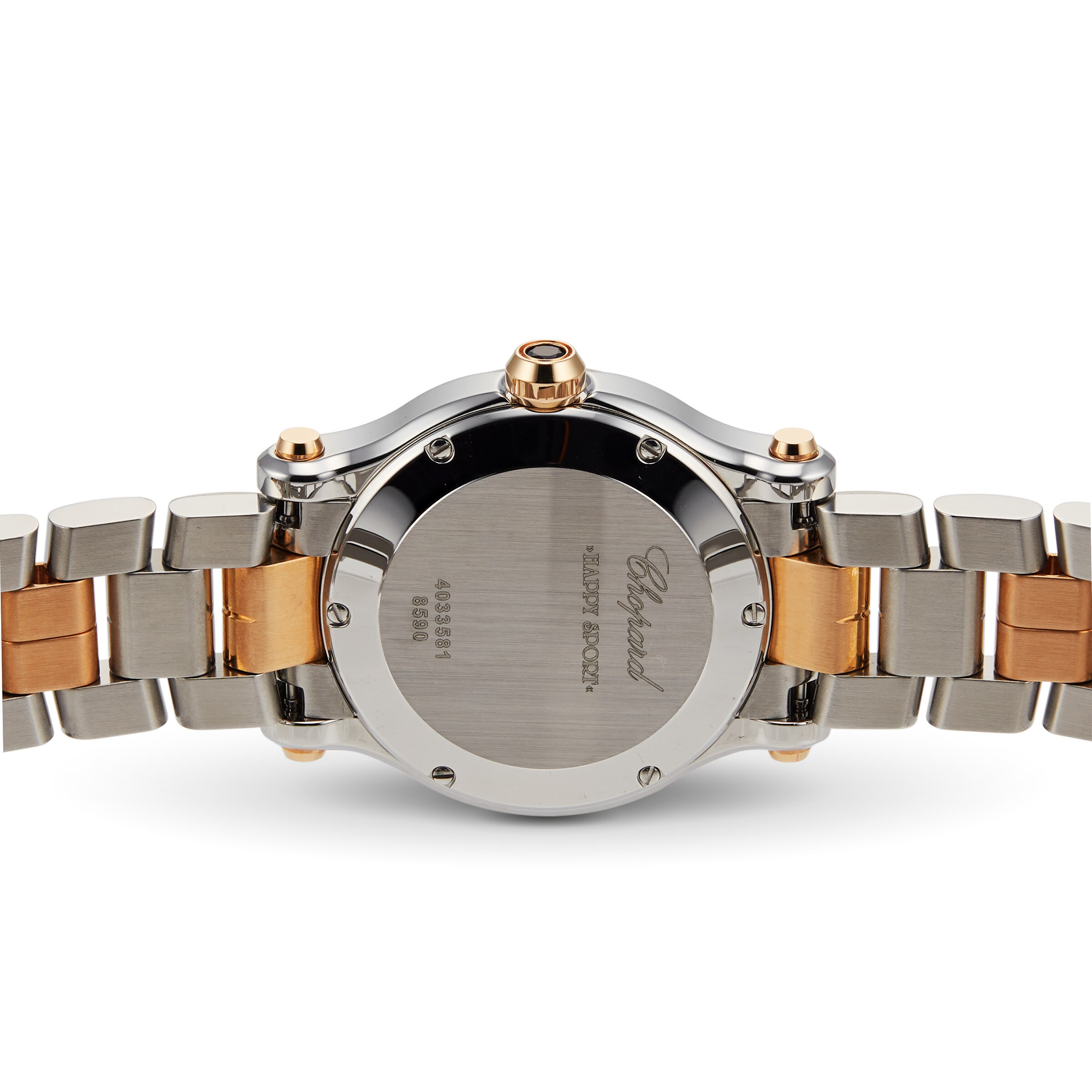 Chopard Happy Sport 278590-6002 | 30mm White Dial | Stainless Steel & Rose Gold - Image 4