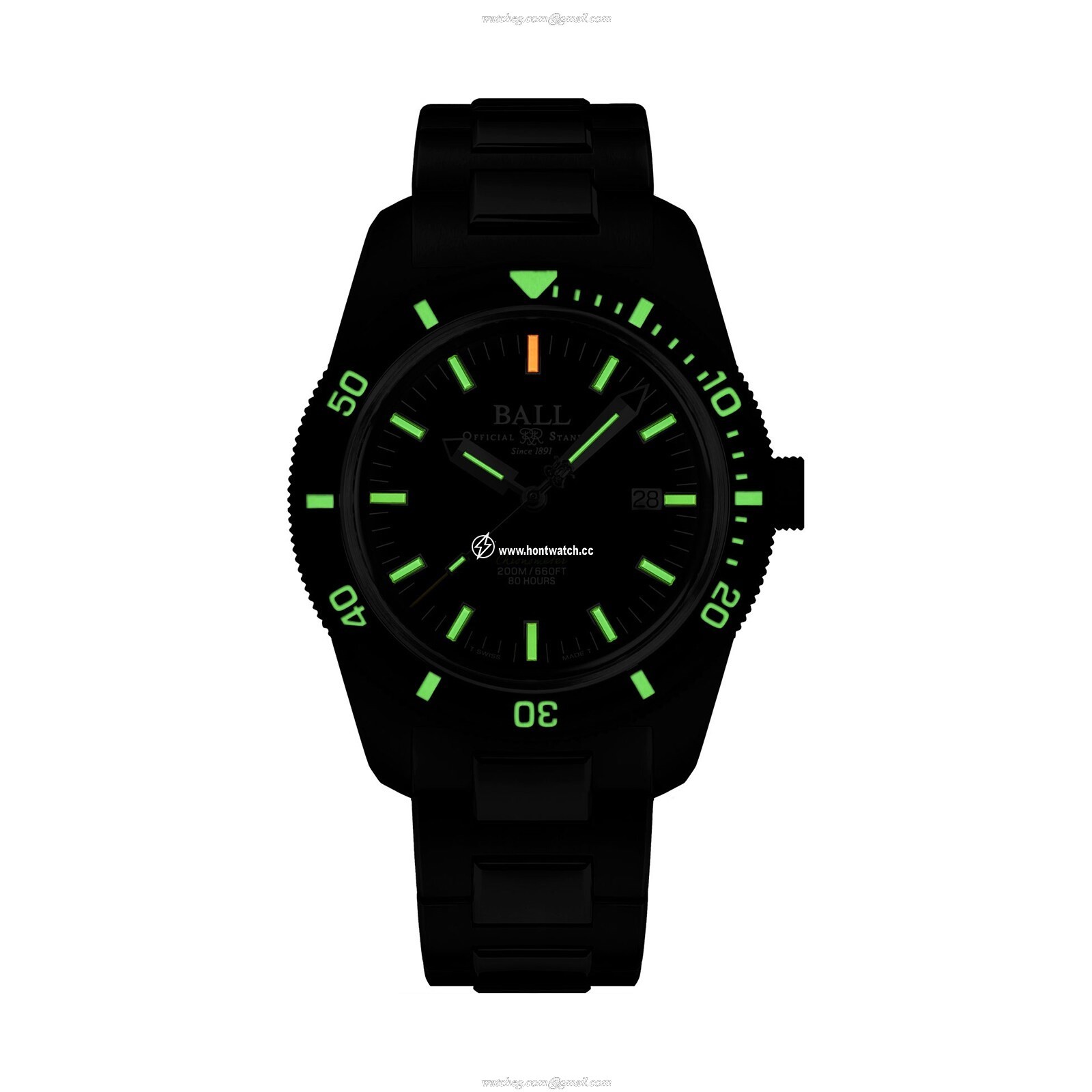 BALL Engineer II DD3208B-S2C-BK Automatic Watch - 42mm Black Dial & Steel - Image 2