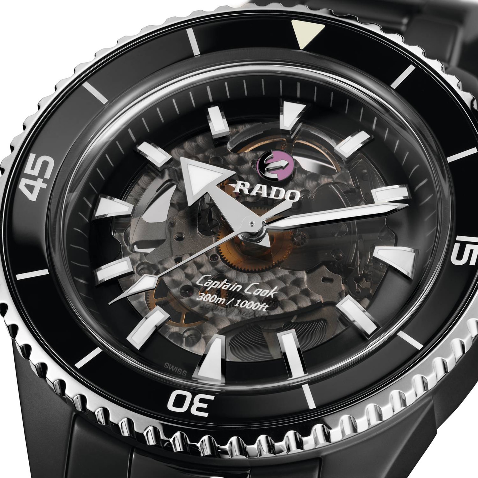 Rado Captain Cook R32127152 | Ceramic Automatic Skeleton Watch - 43mm - Image 4