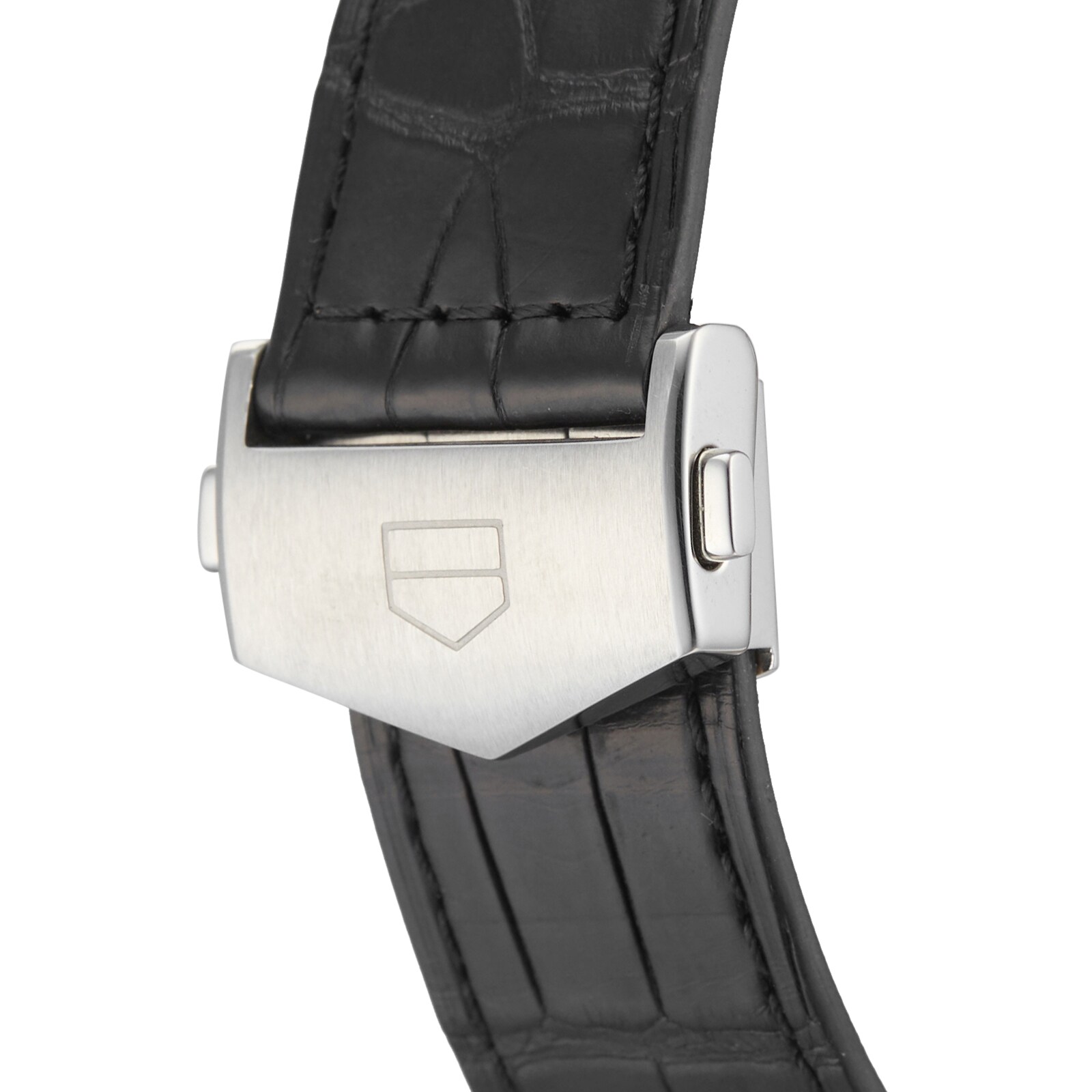 TAG Heuer Carrera Automatic Watch - 44mm Black Dial - Stainless Steel & Leather - Image 3