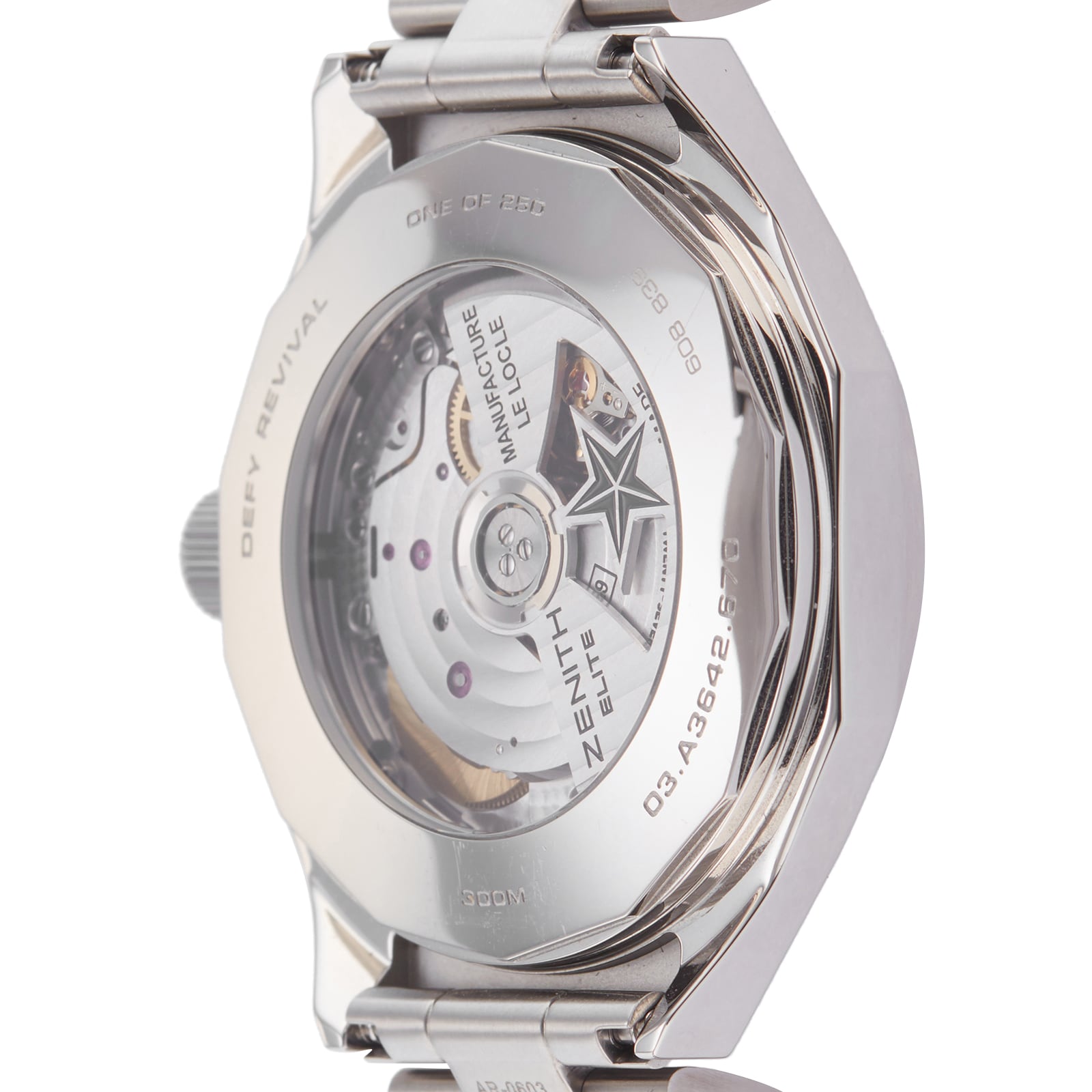 Zenith Defy Automatic Watch - 37mm Stainless Steel - Brown Dial - 300M Water Resistant - Image 4
