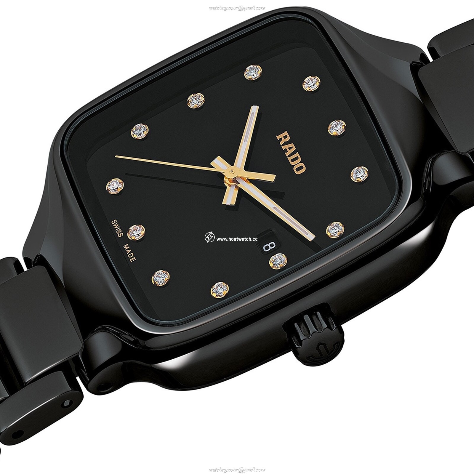 Rado True Square Ceramic Quartz Watch - Black Dial | 29mm | R27080702 - Image 2