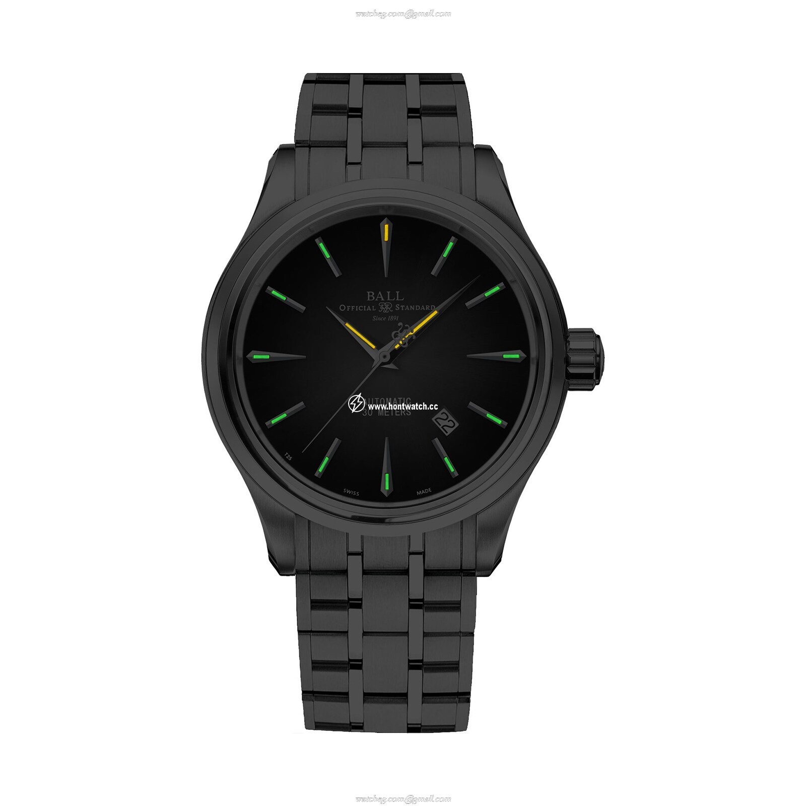 BALL Trainmaster NM9080D-S1J-BK Automatic Watch - 40mm Stainless Steel - Image 2