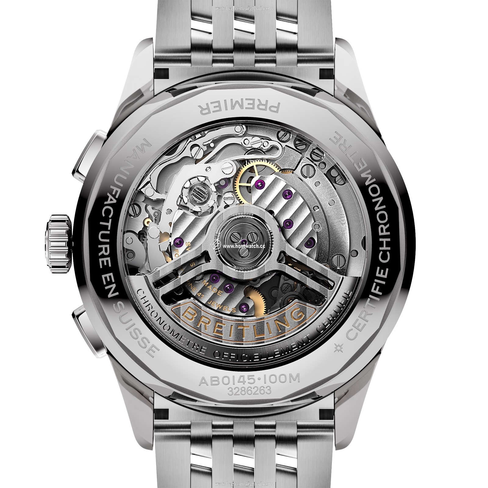 Breitling Premier Automatic Green Dial Watch - 42mm Stainless Steel - Image 2