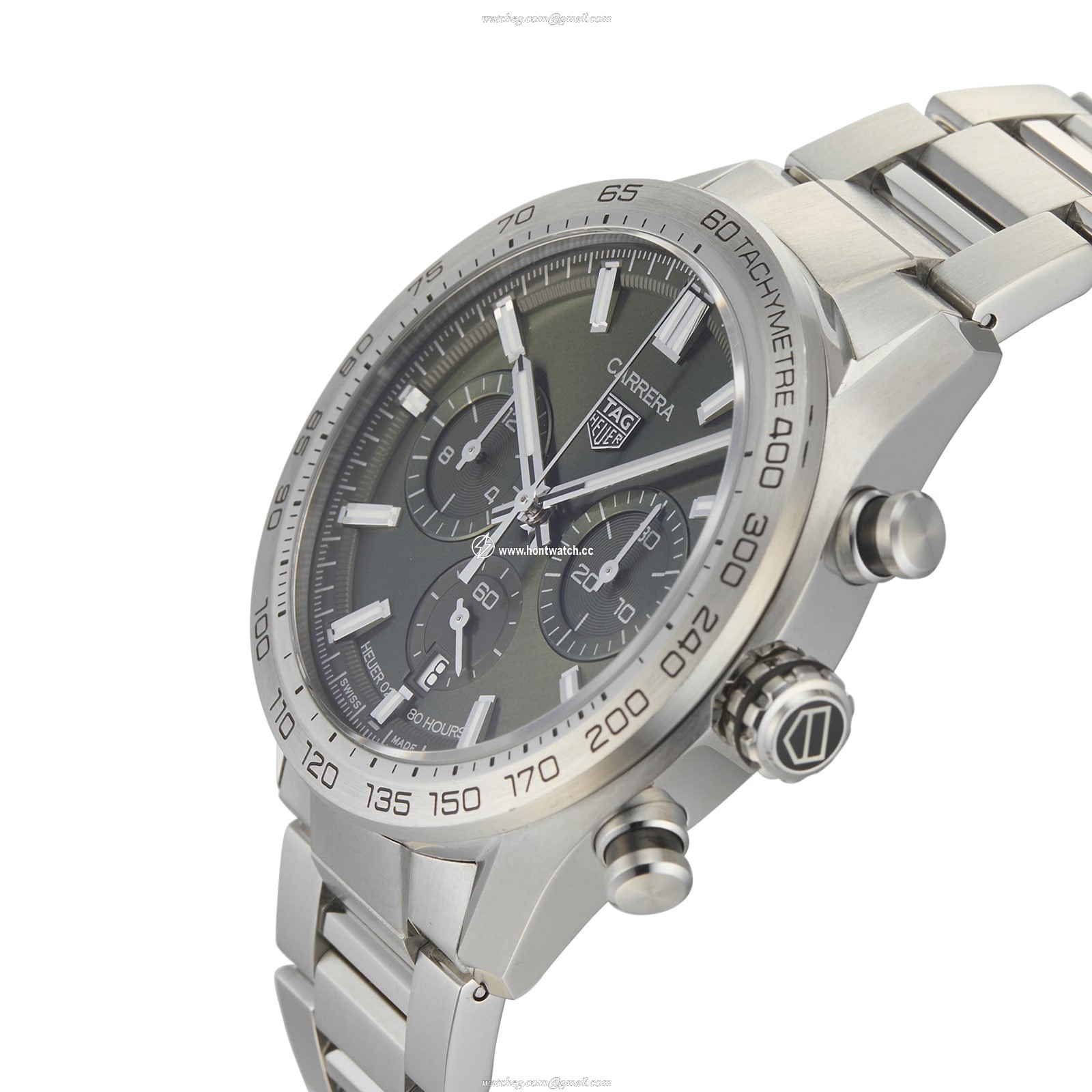 TAG Heuer Carrera CBN2A10.BA0643 | 44mm Green Dial Automatic Watch - Image 2