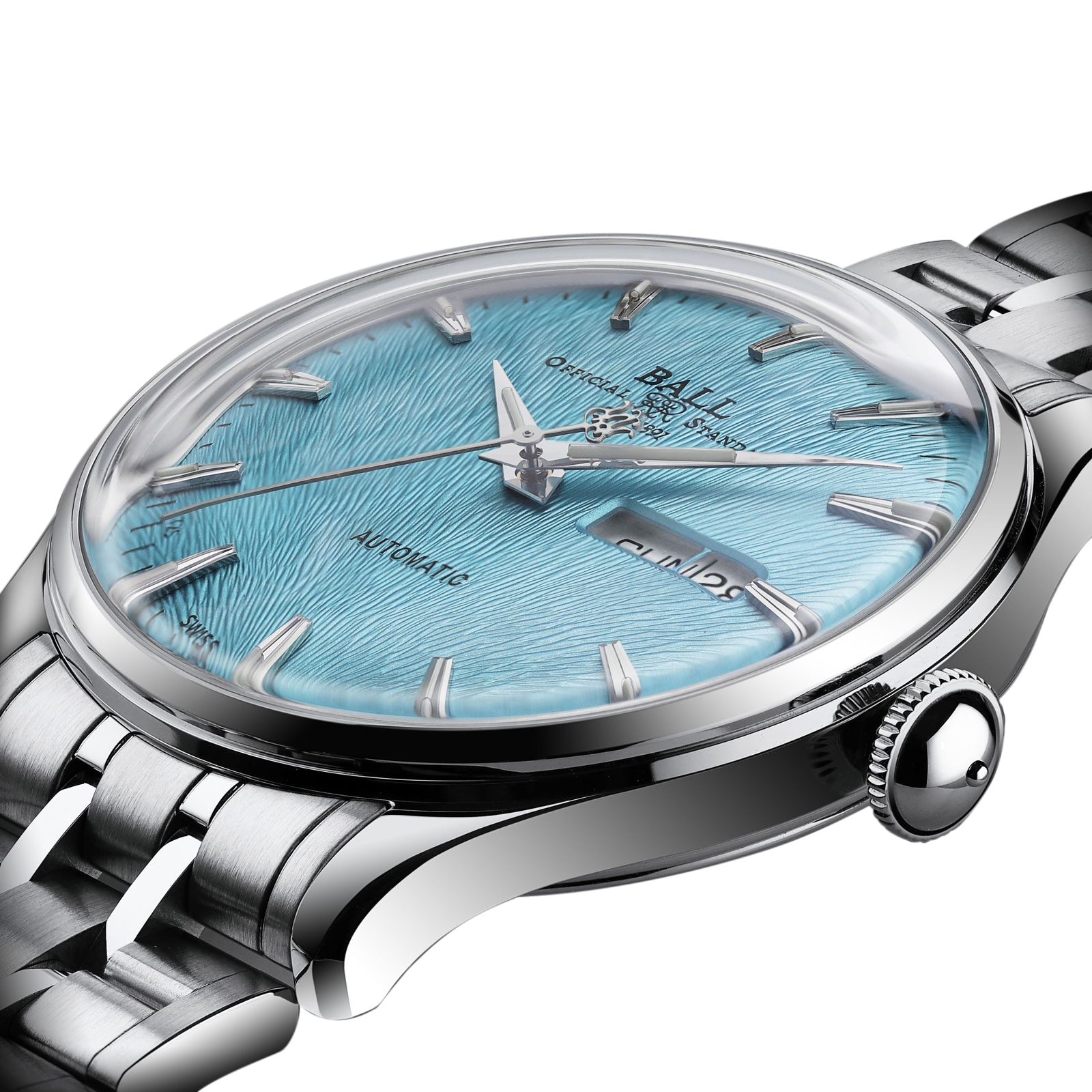 BALL Trainmaster NM2080D-S2J-IBE Automatic Watch - Blue Dial | 39.5mm Stainless Steel - Image 4