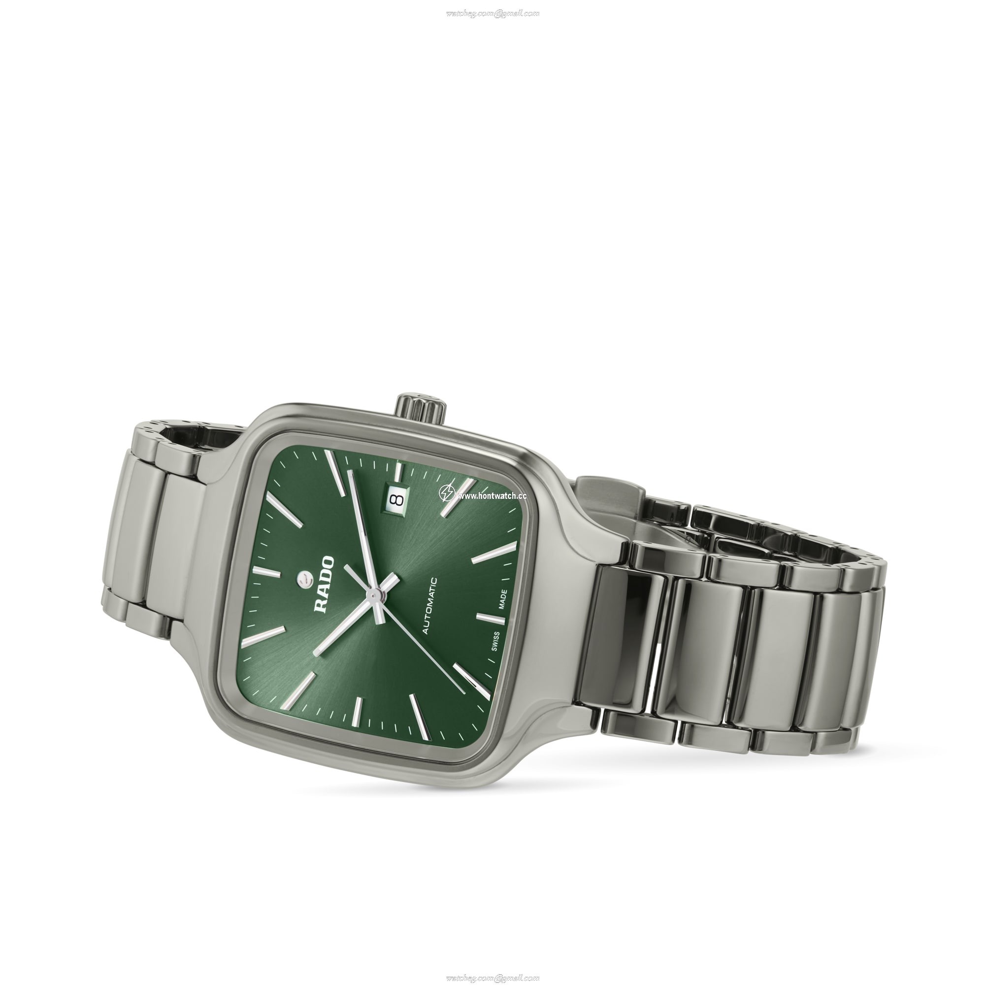 Rado True Square R27077312 | Automatic Ceramic Watch | Green Dial 38mm - Image 2