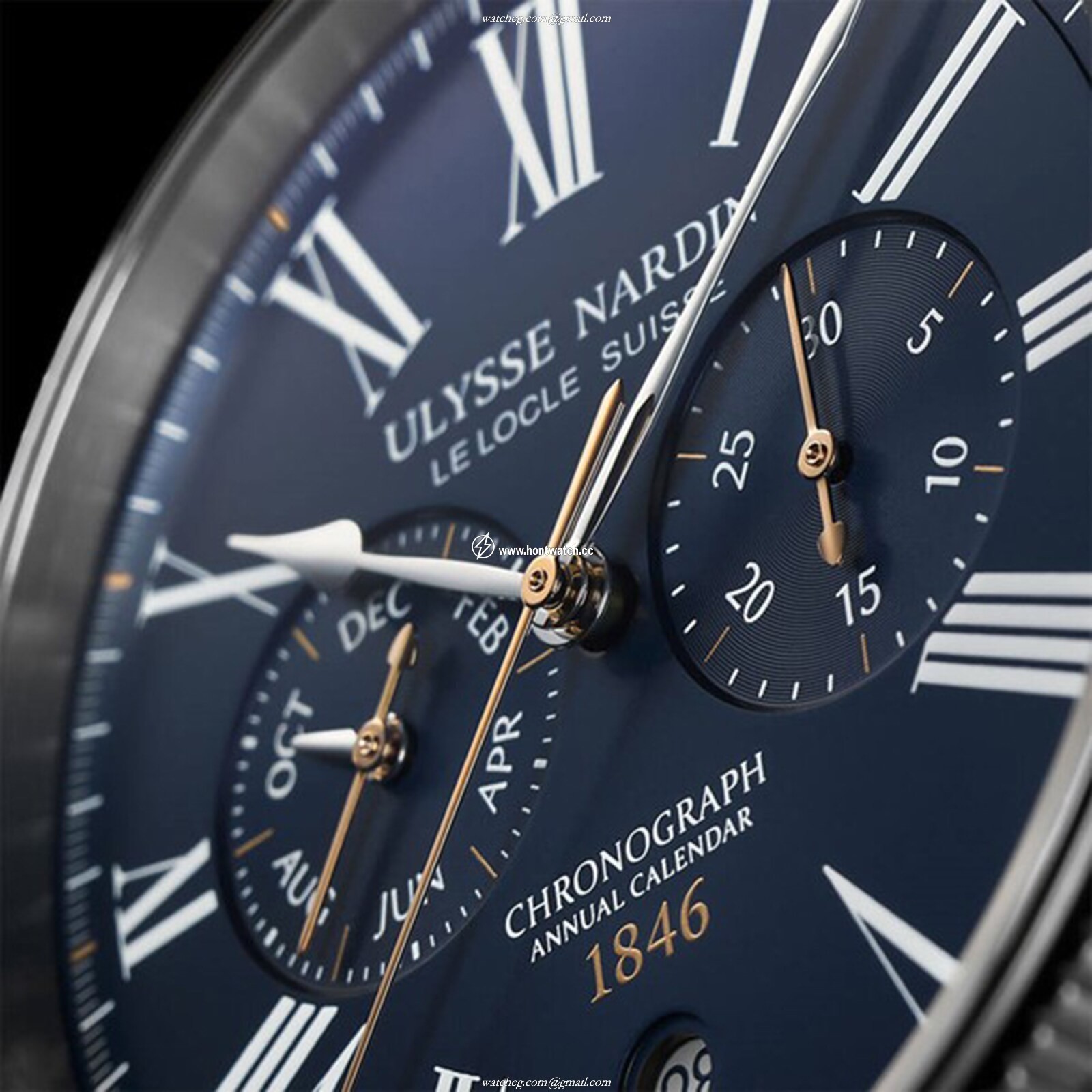 Ulysse Nardin Marine 1533-320LE - Automatic Blue Dial Stainless Steel Watch - Image 2