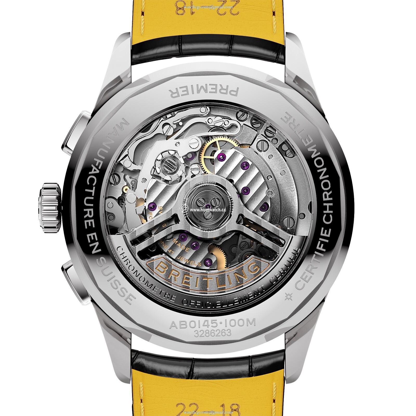 Breitling Premier AB0145221B1P1 | 42mm Stainless Steel Automatic Watch - Black Dial - Image 2