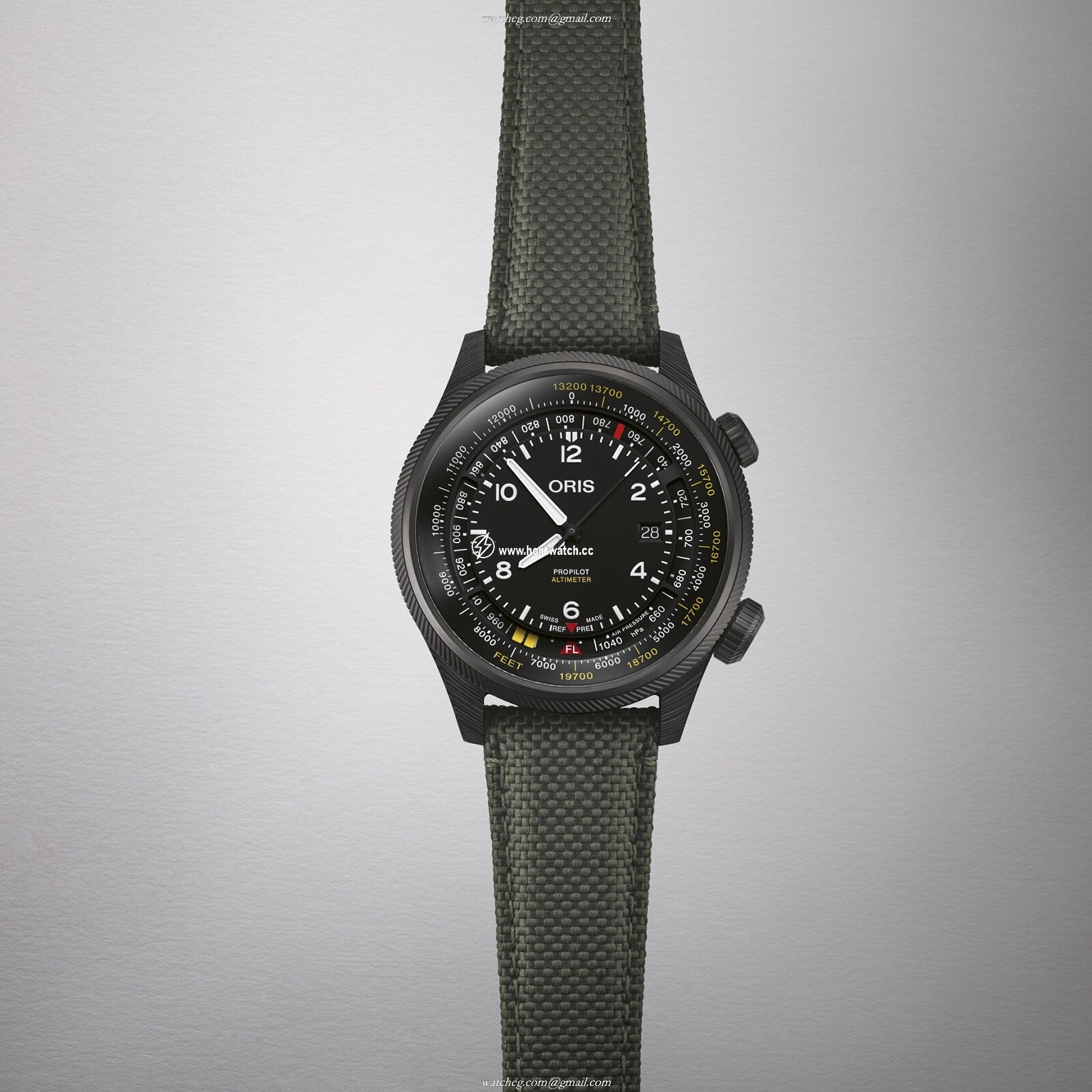 Oris Pro Pilot Automatic Black Watch - 47mm Stainless Steel - Altimeter - Image 2