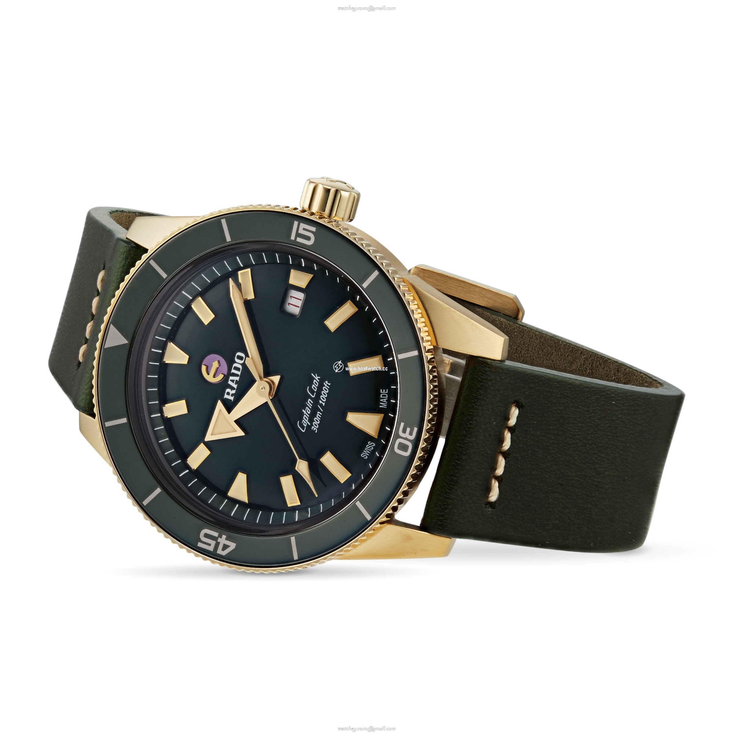 Rado Captain Cook Bronze Automatic Green Watch - 42mm | R32504315 - Image 2