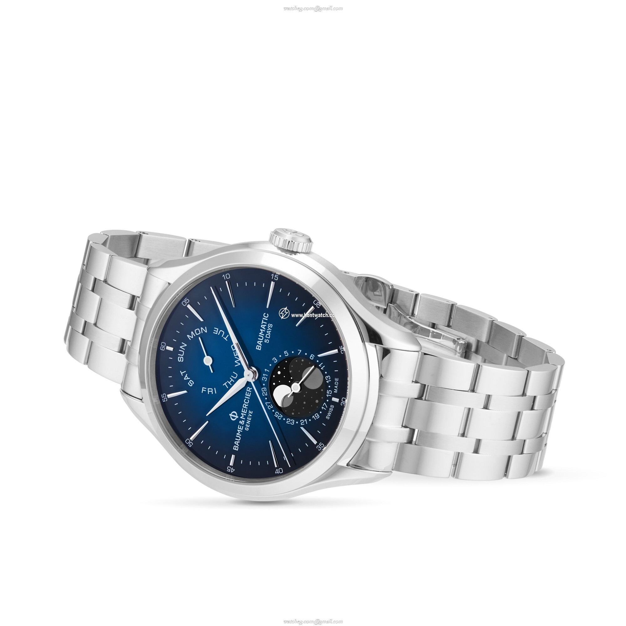 Baume & Mercier Clifton Automatic Blue Dial Watch - 42mm Stainless Steel - Image 2