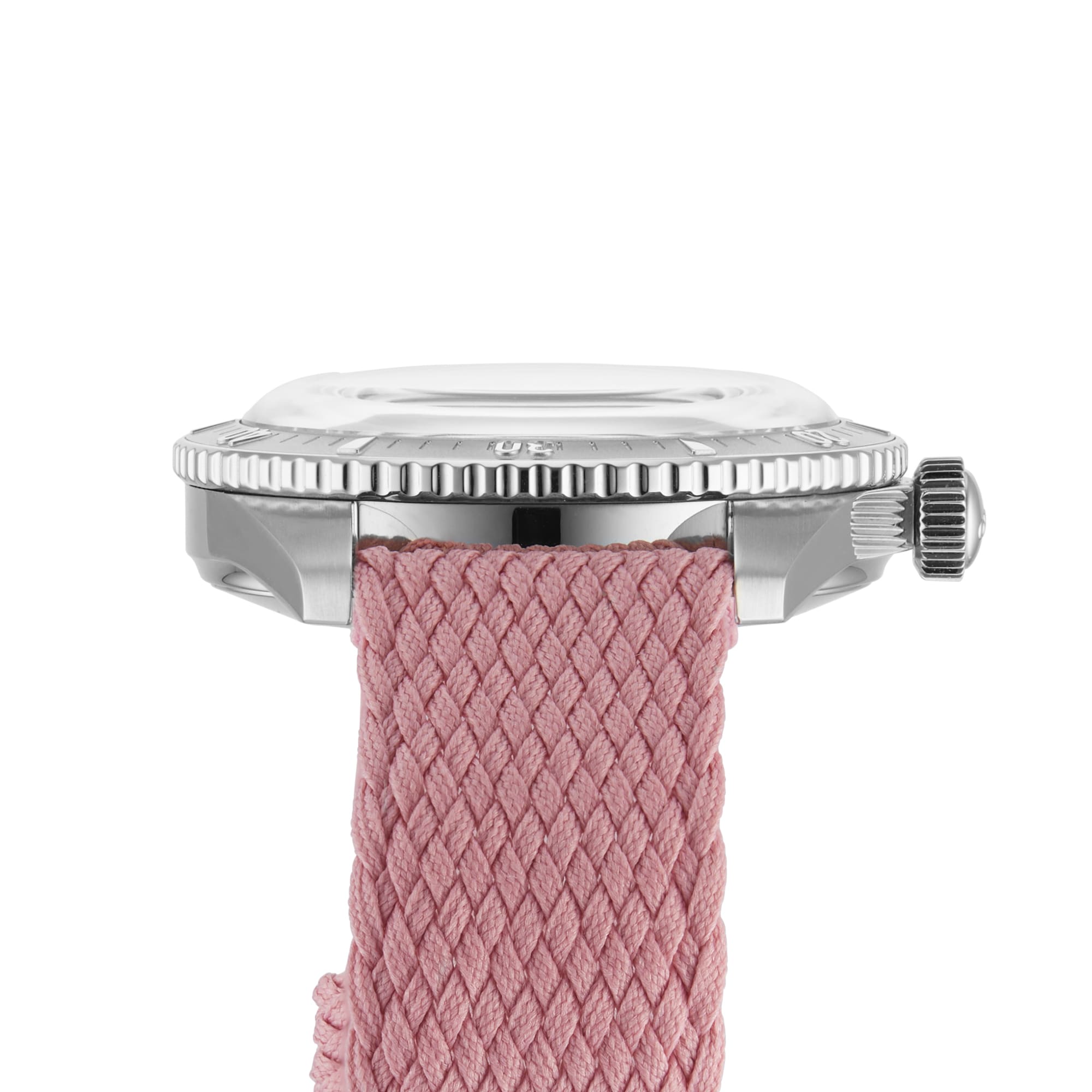 Oris Divers 38mm Automatic Pink Dial - Stainless Steel Fabric Strap - Image 3