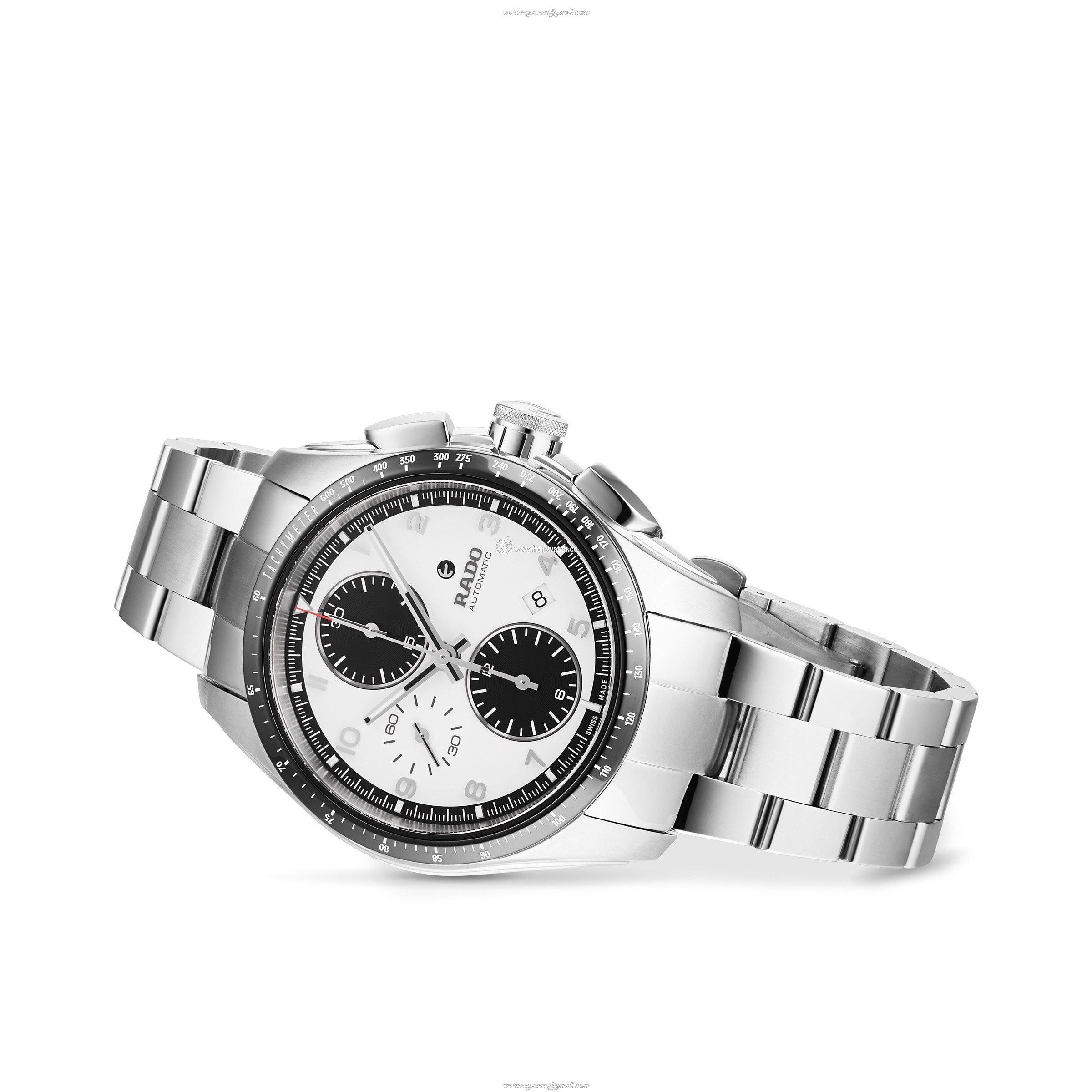 Rado HyperChrome Automatic Chronograph - Silver Ceramic Watch | R32042103 - Image 2