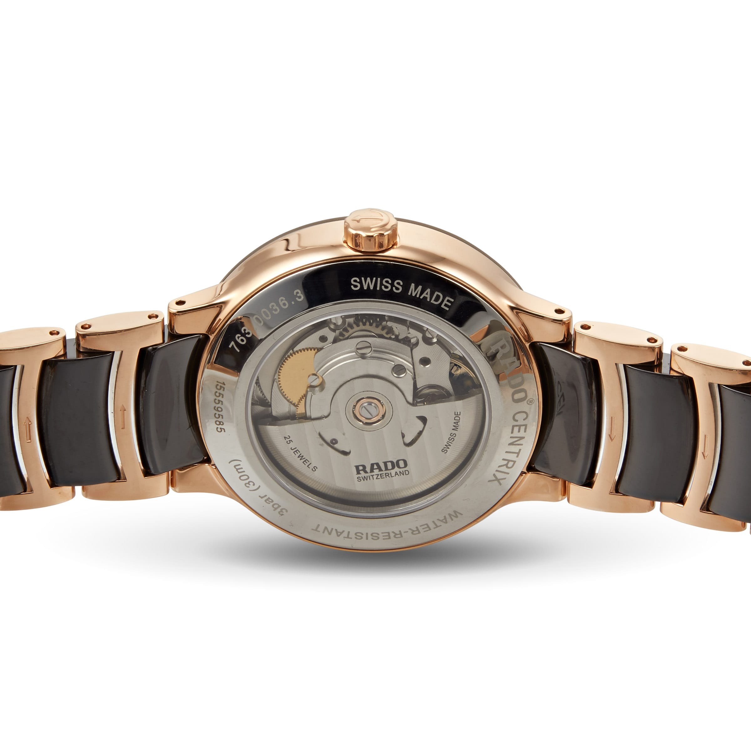 Rado Centrix R30036752 Automatic Brown Watch - PVD Plating & Diamonds - Image 4