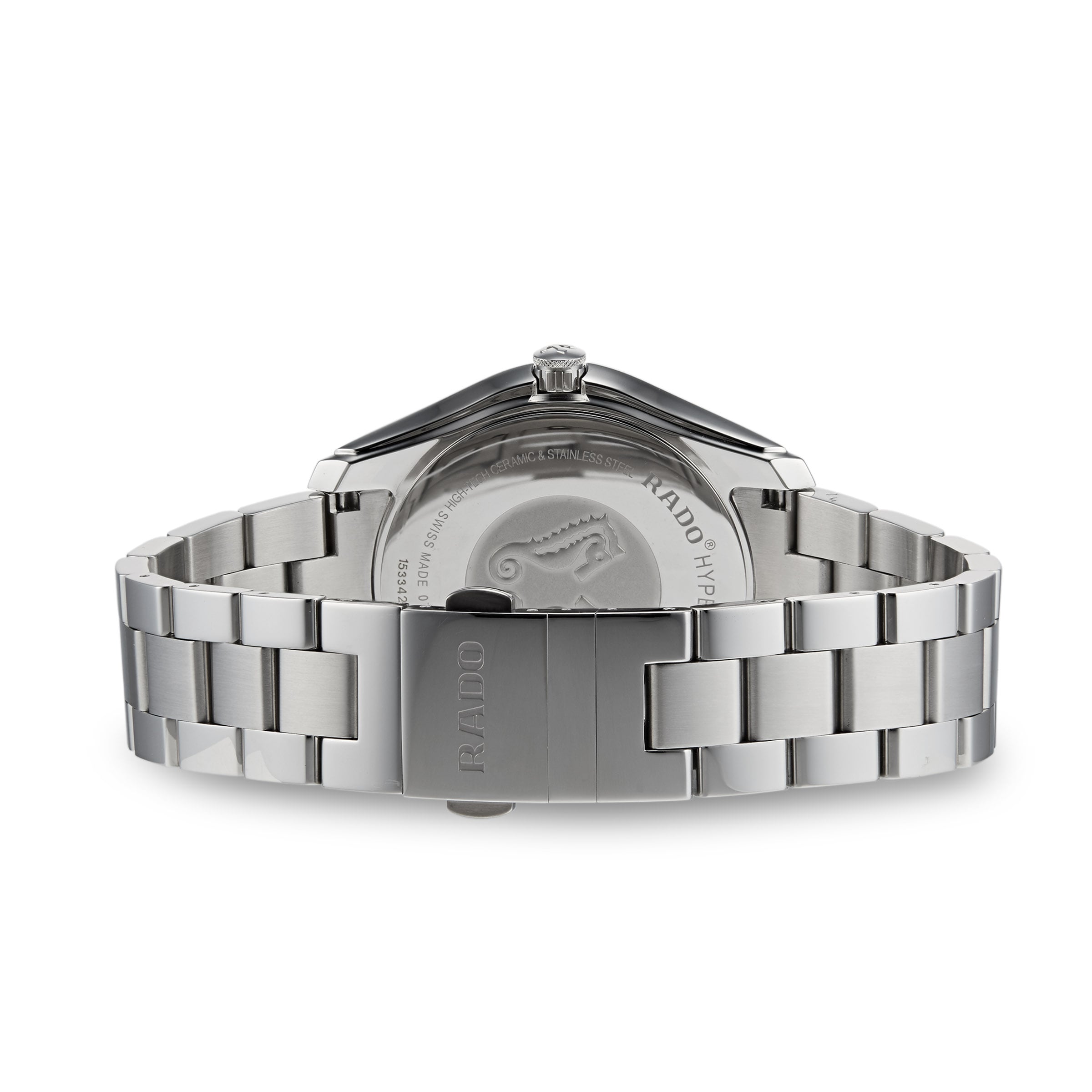 Rado HyperChrome Black Dial Quartz Watch - 45mm Stainless Steel - Image 3