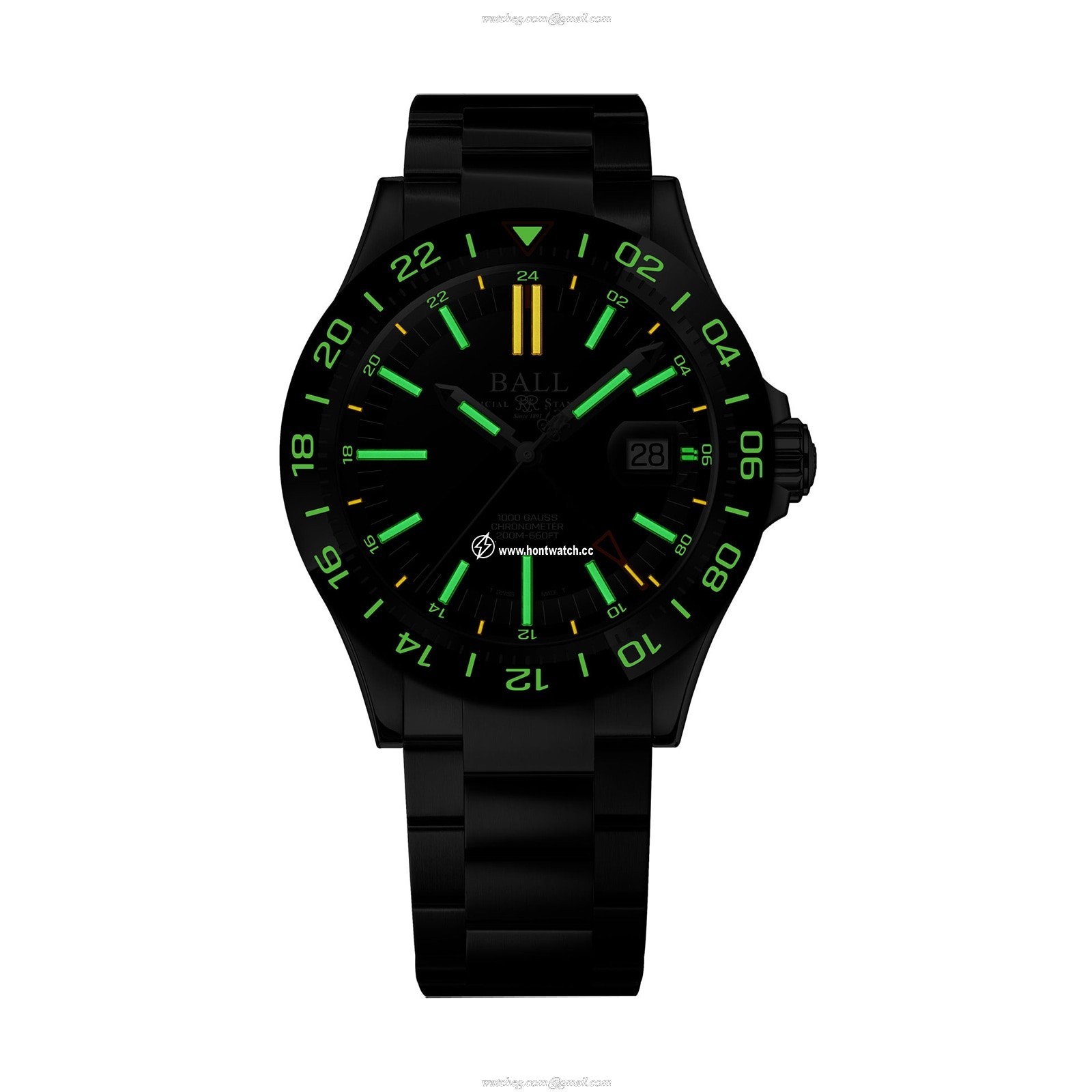 BALL Engineer III DG9002B-S1C-BK Automatic Watch - 40mm Black Dial Stainless Steel - Image 2