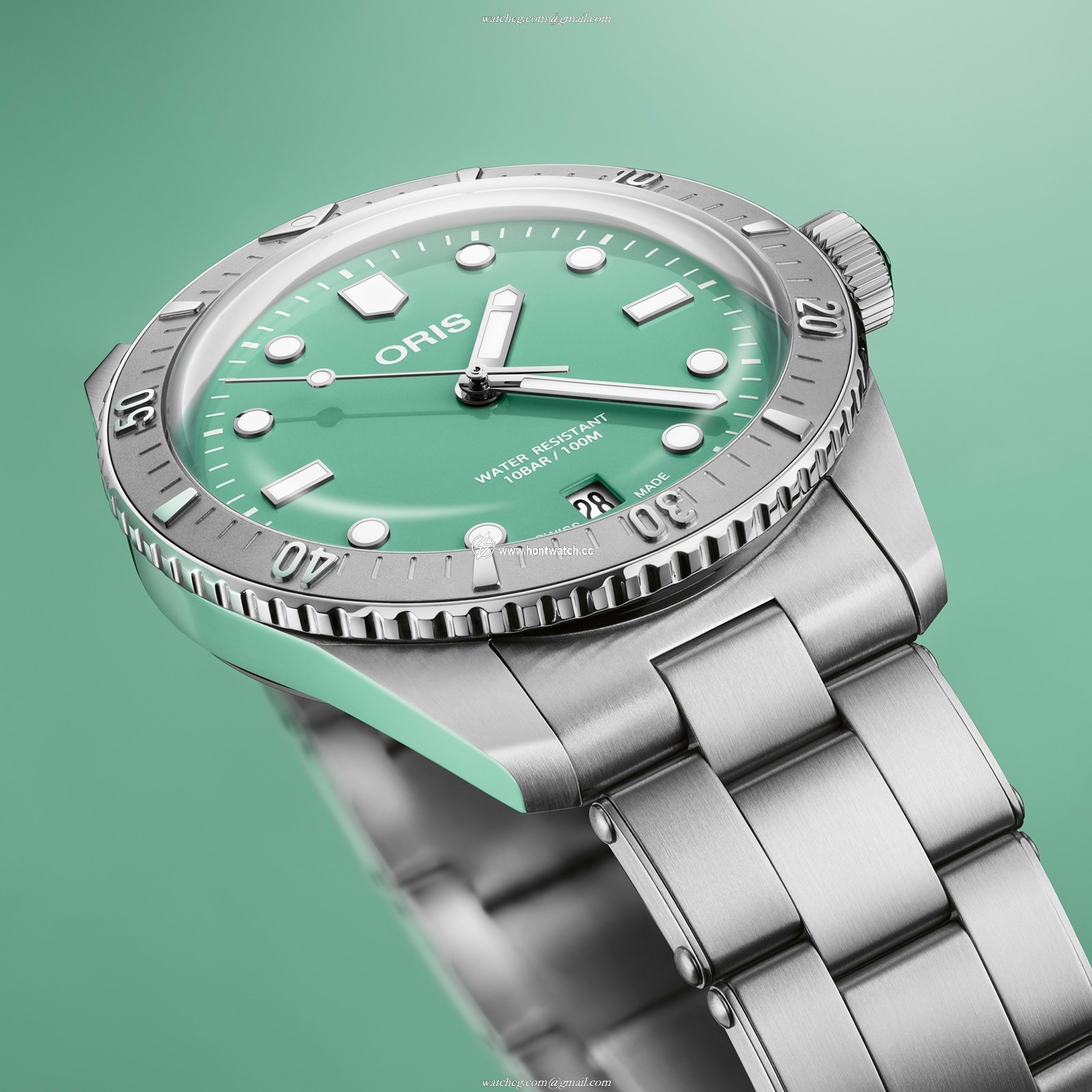 Oris Divers Automatic Green Dial - 38mm Stainless Steel - 100M Water Resistant - Image 2