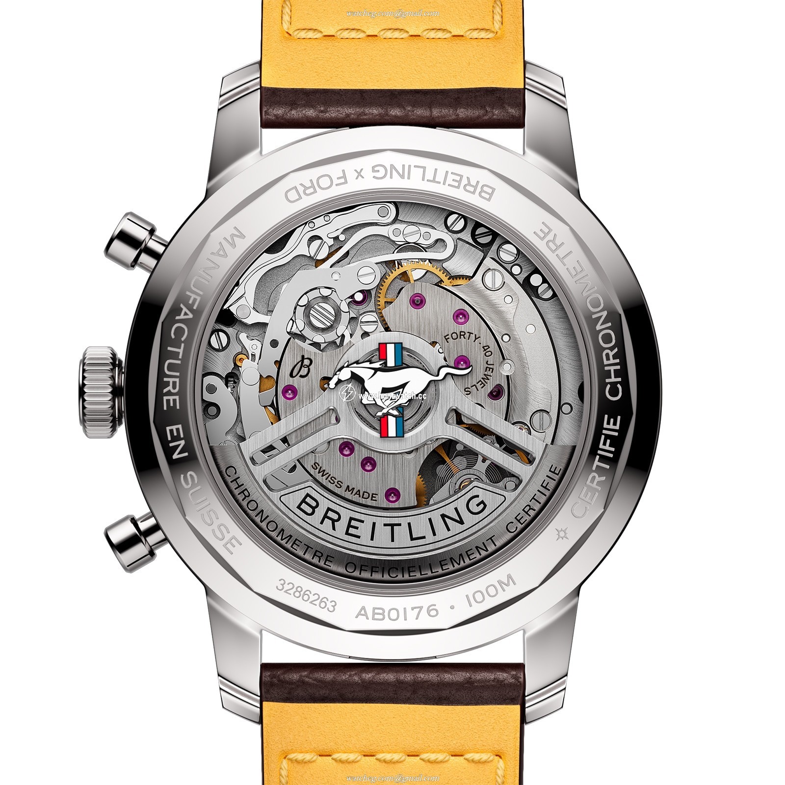 Breitling Top Time Ford Mustang 41mm Green Dial Automatic Watch - Image 2