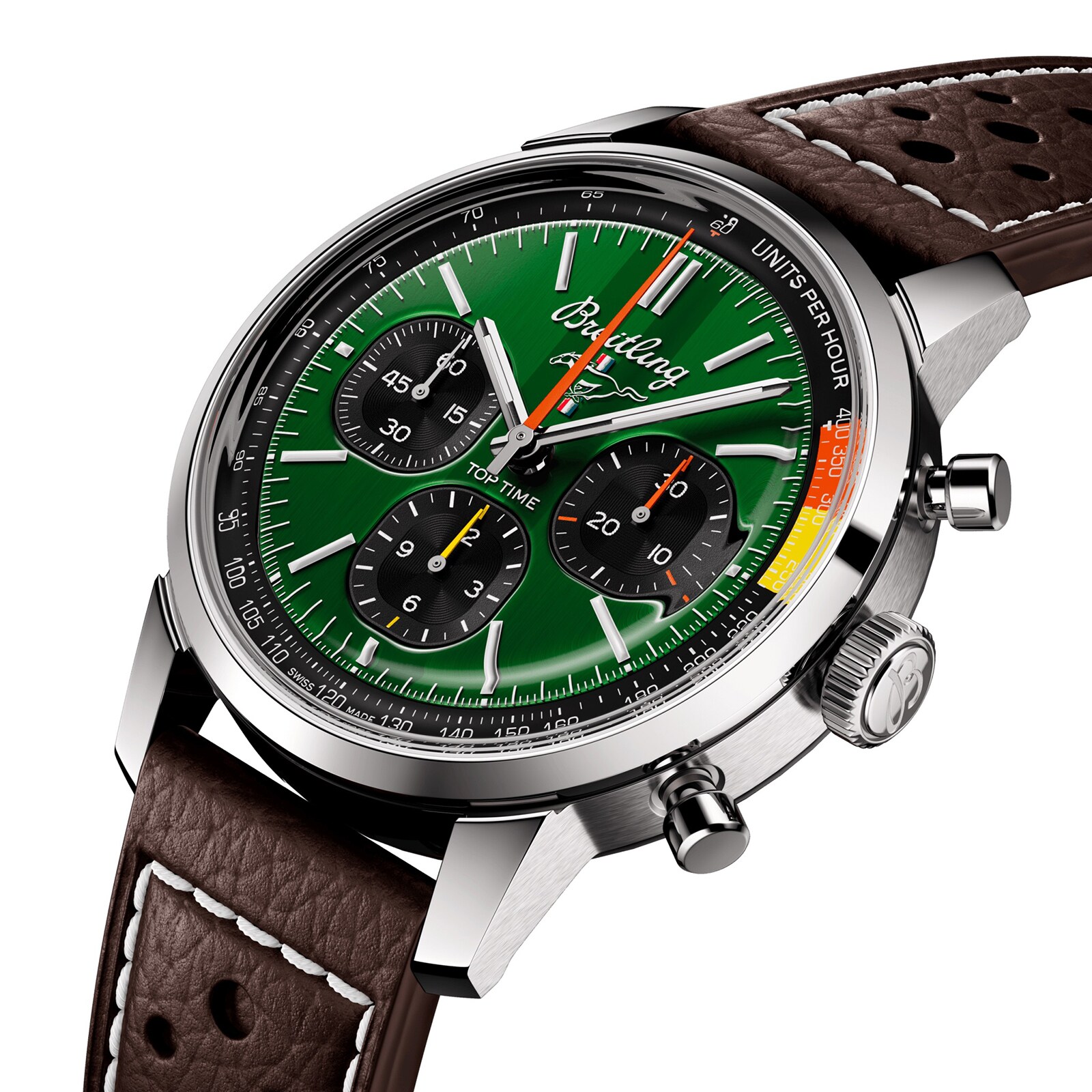 Breitling Top Time Ford Mustang 41mm Green Dial Automatic Watch - Image 3