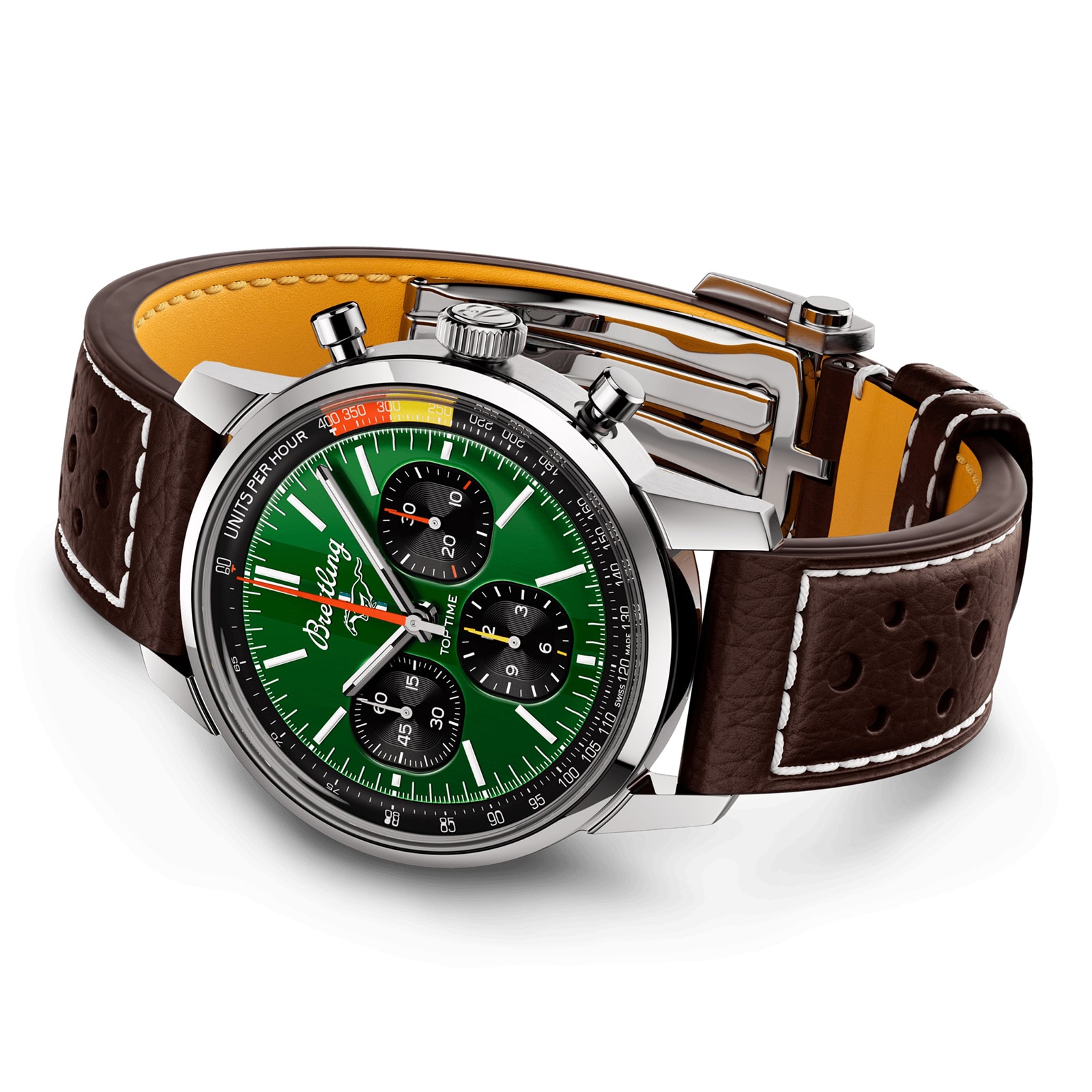 Breitling Top Time Ford Mustang 41mm Green Dial Automatic Watch - Image 4
