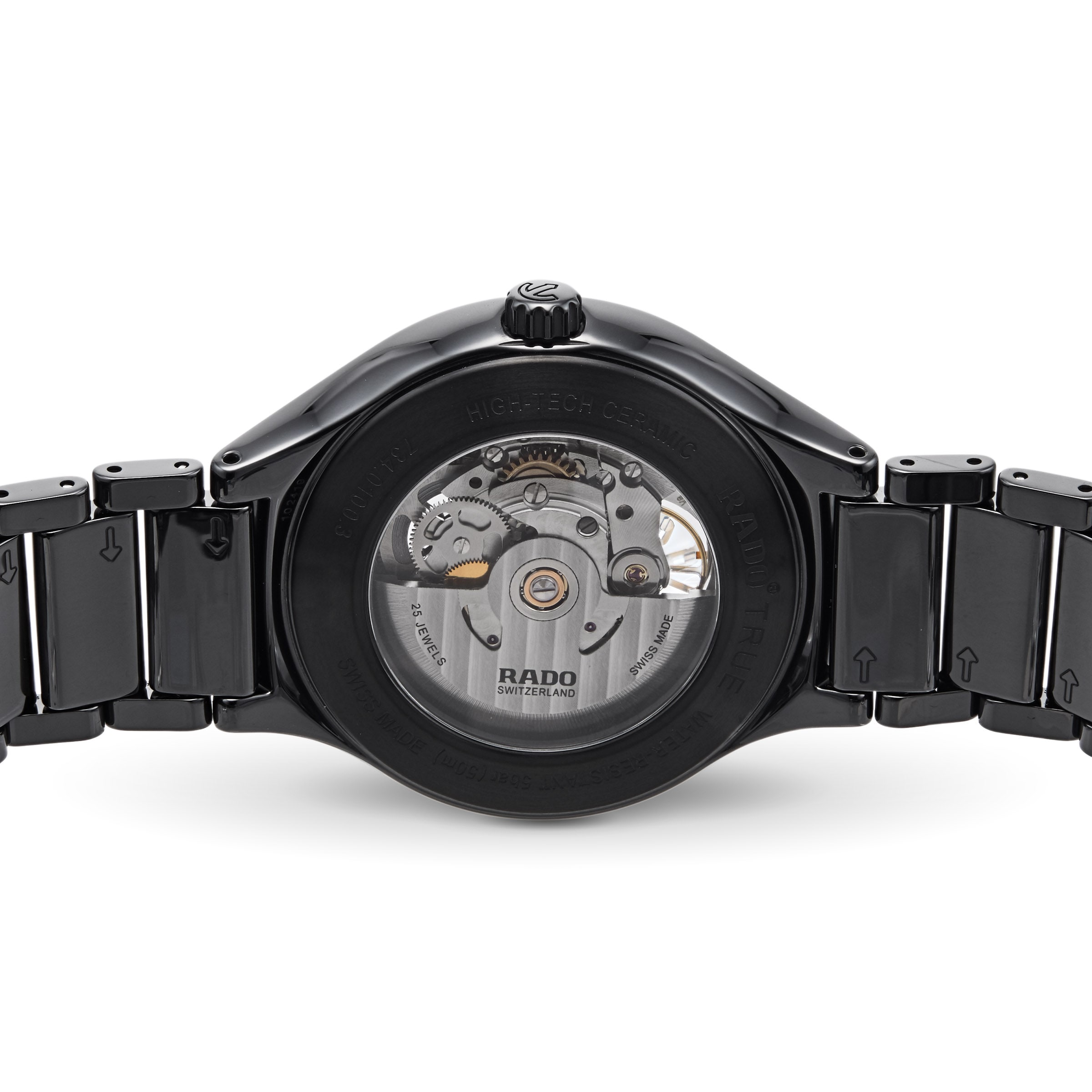 Rado True Ceramic Automatic Black Watch - 40mm | Unisex - Image 4