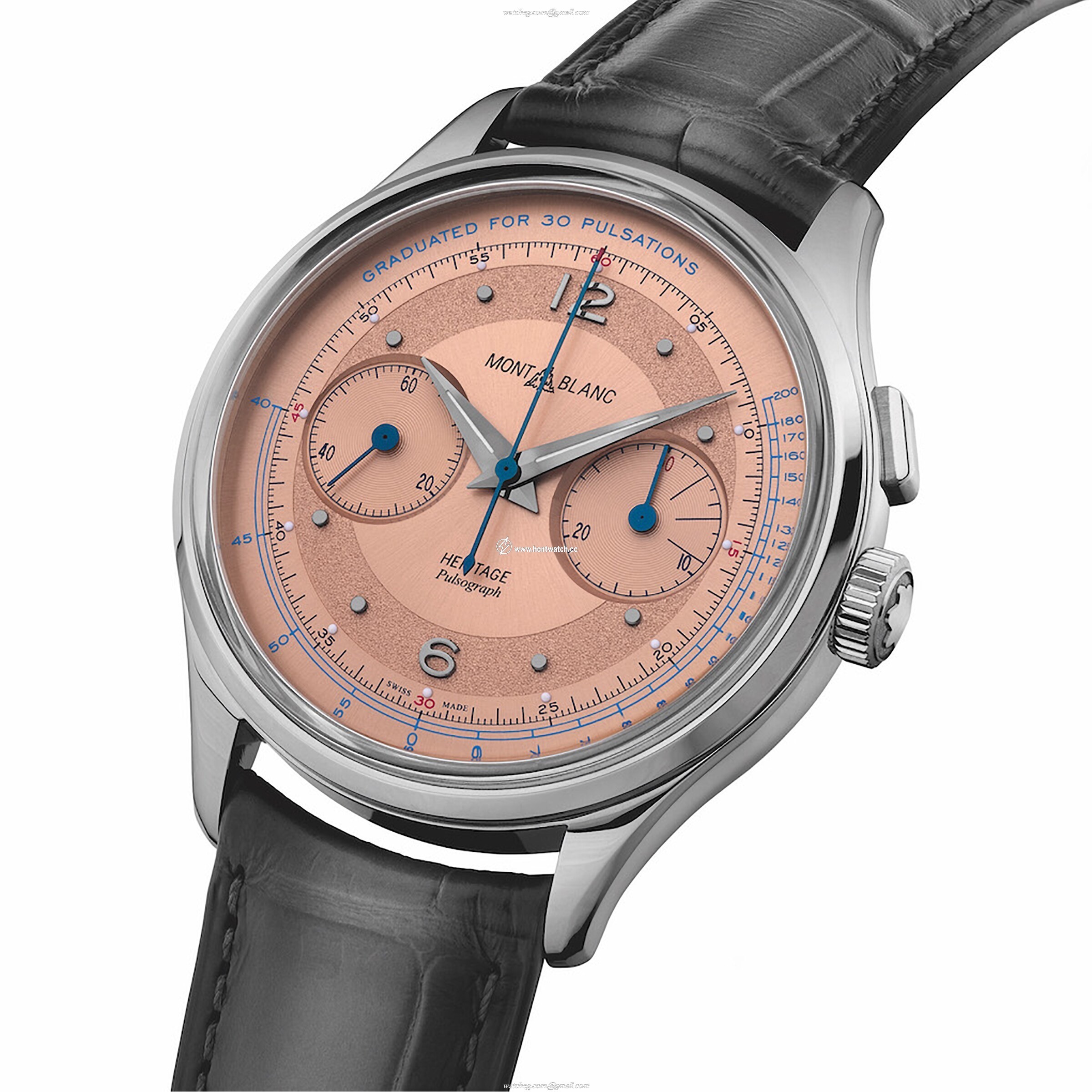 Montblanc 119914 Automatic Watch - 40mm Stainless Steel - Pink Dial - Image 2