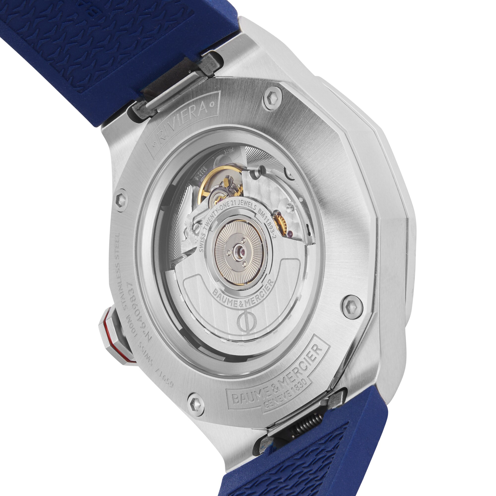 Baume & Mercier Riviera BM0A10659 - 42mm Automatic Blue Dial Watch - Image 4