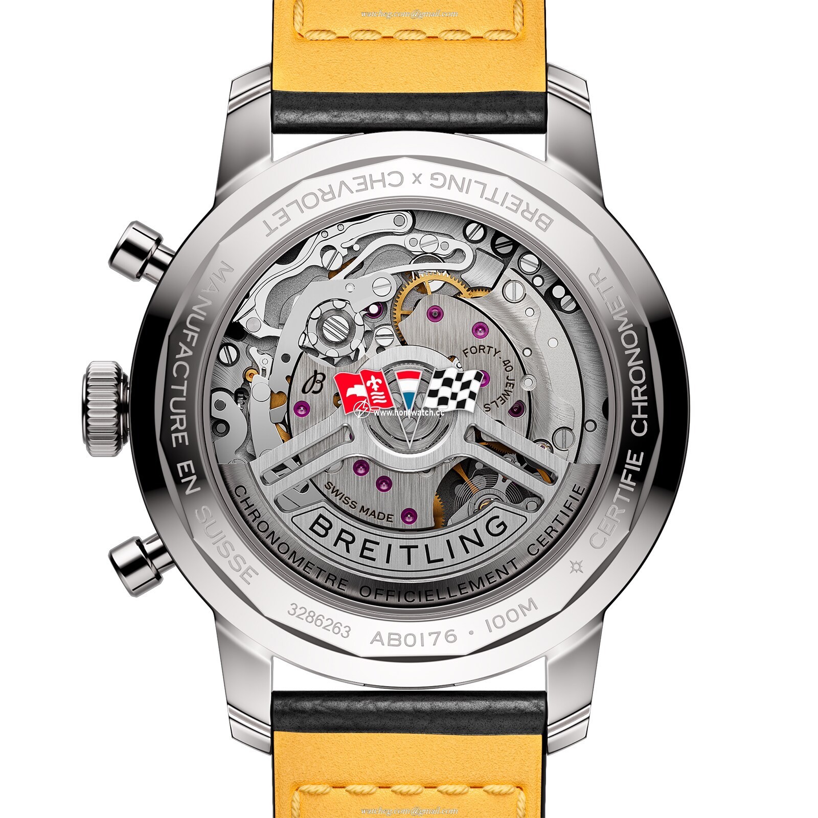 Breitling Top Time Automatic - 41mm Stainless Steel Red Dial Replica Watch - Image 2