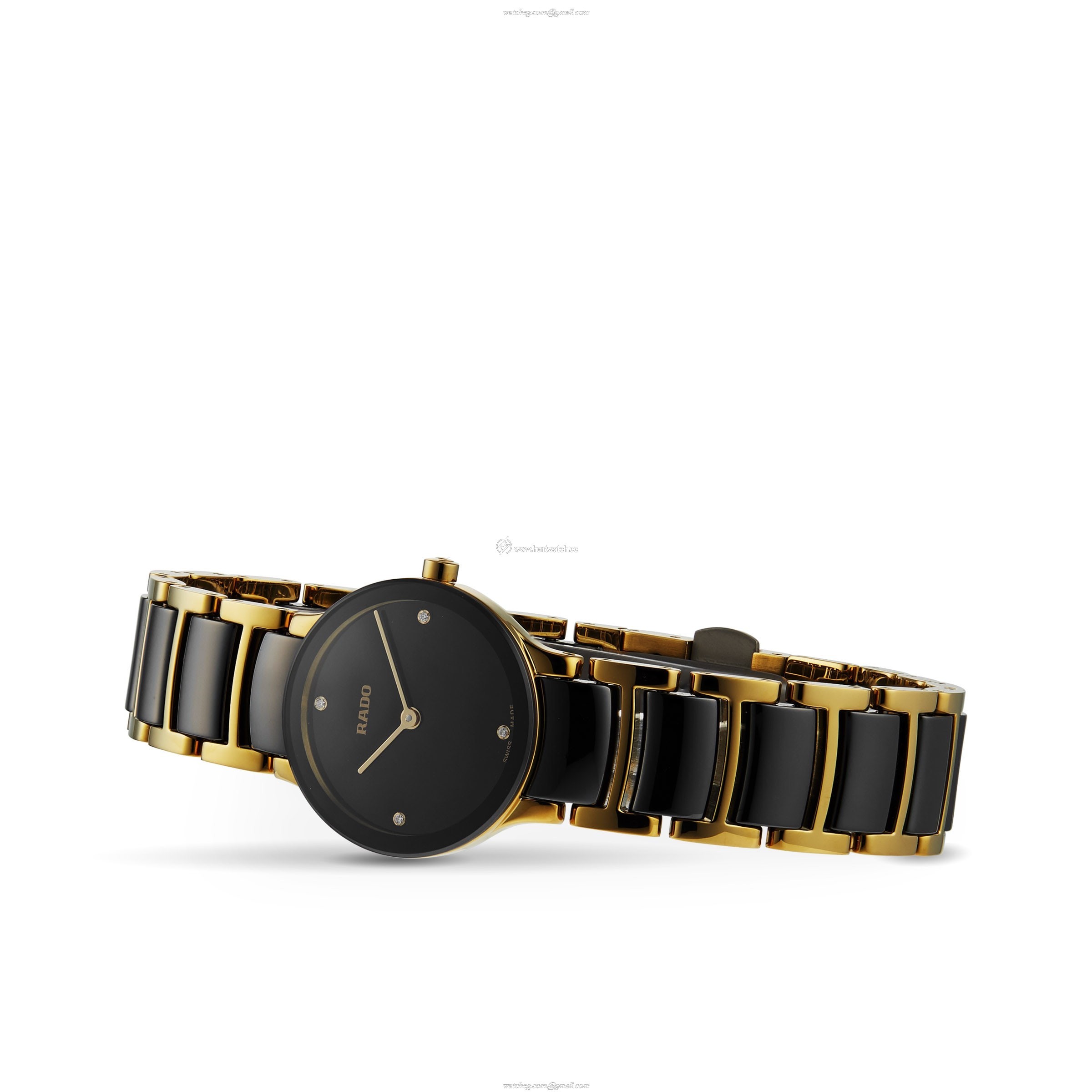 Rado Centrix Black Dial Diamond Watch | Stainless Steel & Ceramic | Quartz - Image 2