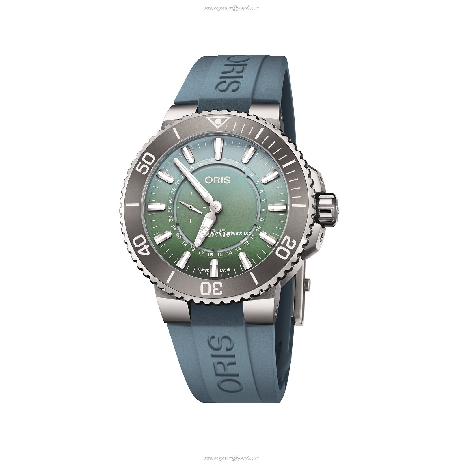Oris Aquis Green Dial Automatic Watch - 43.5mm Stainless Steel - Image 2