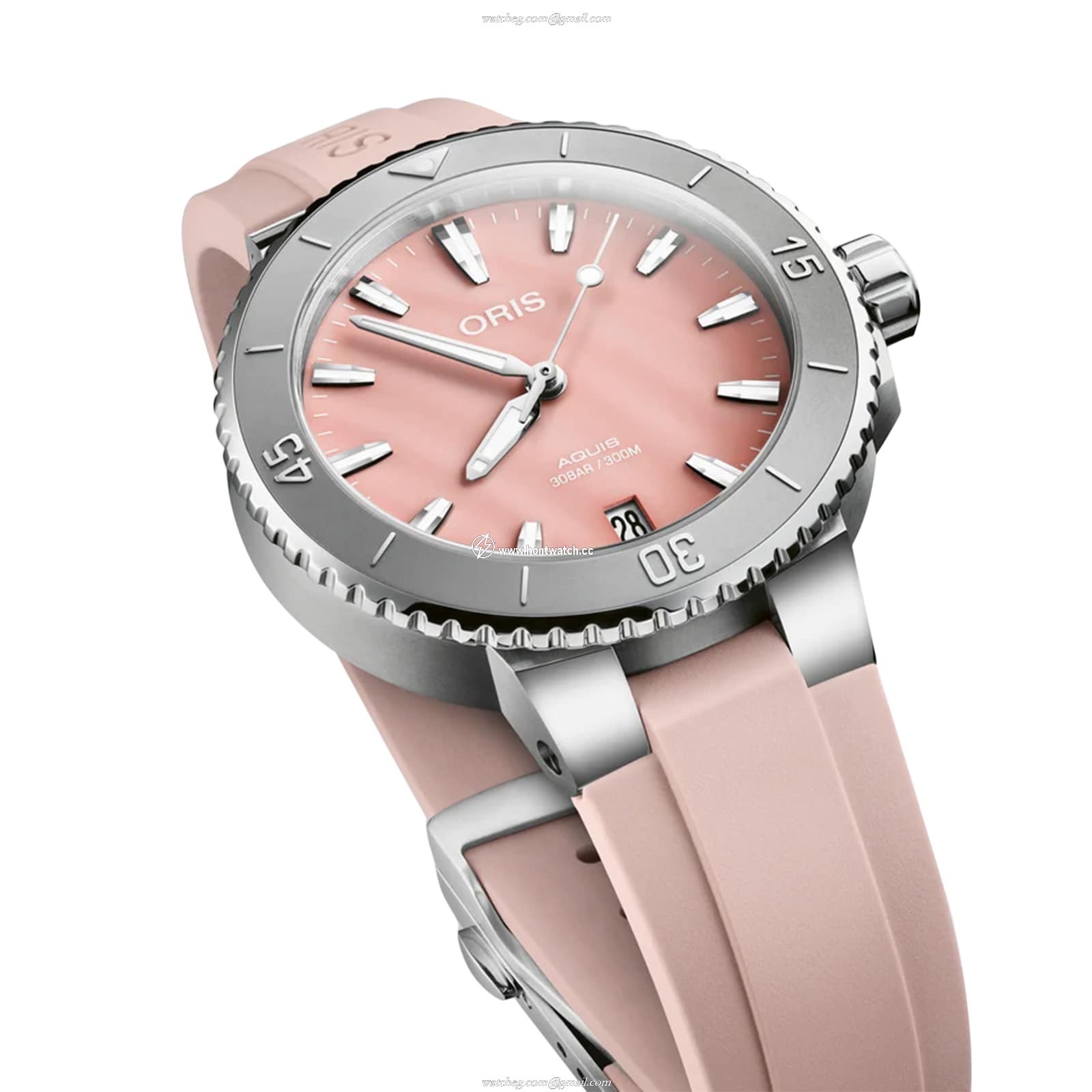Oris Aquis Automatic Pink Dial - Stainless Steel 36.5mm - 300M Water Resistant - Image 2
