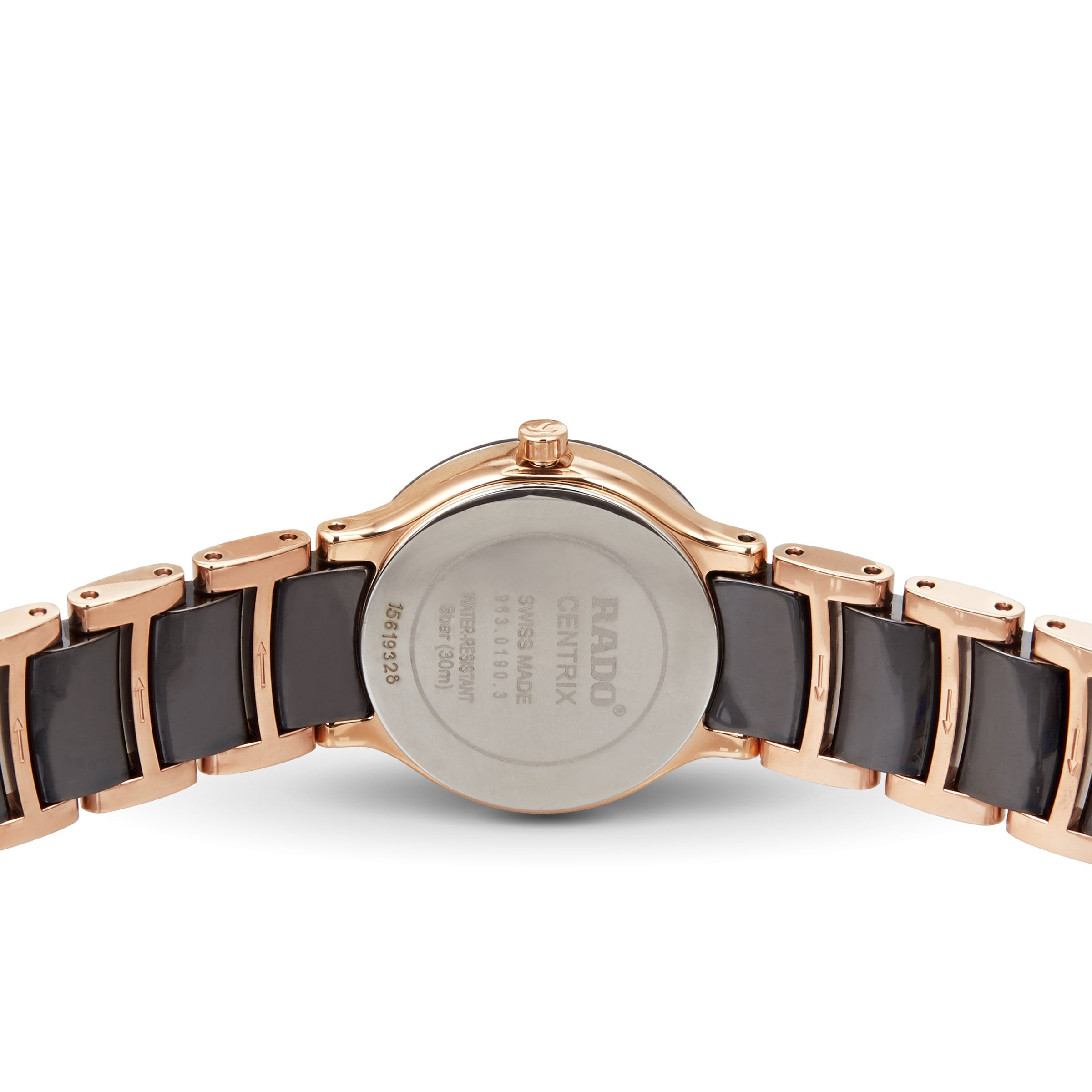 Rado Centrix Brown Dial Diamond Watch | Quartz | 23mm PVD & Ceramic - Image 4