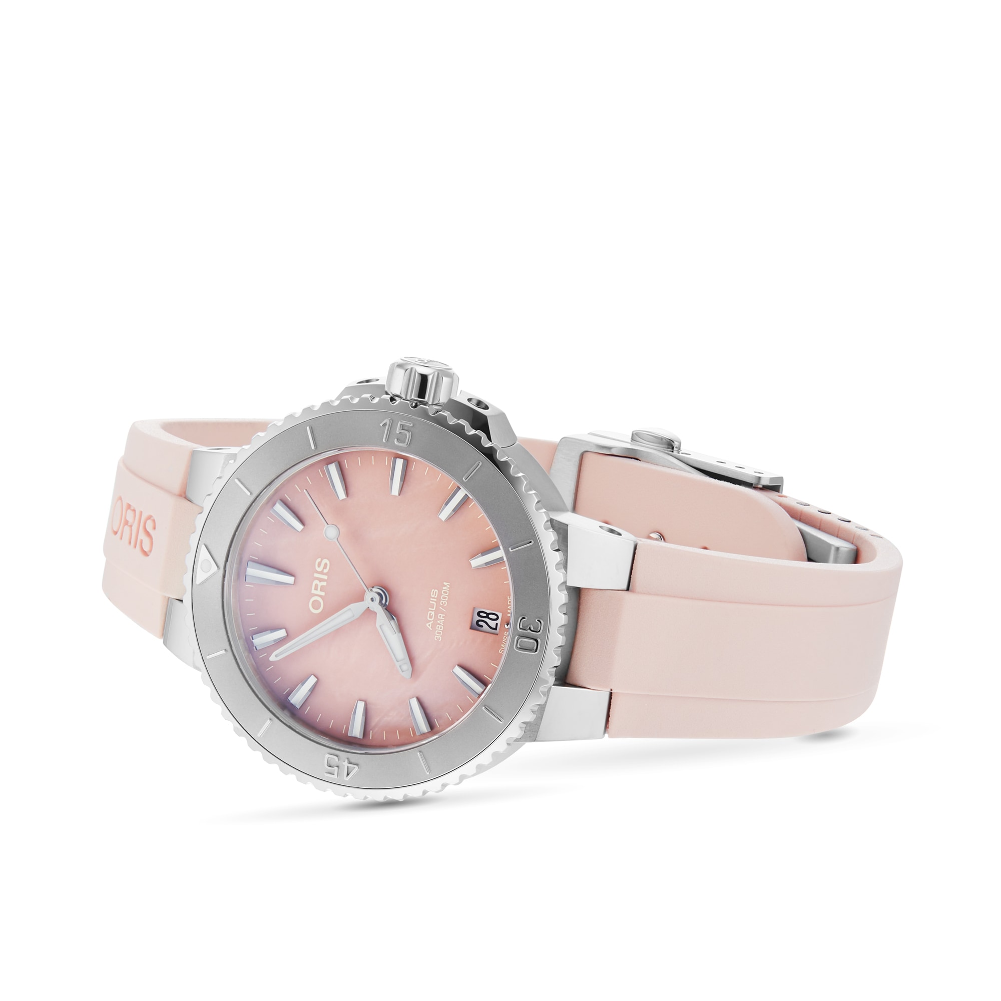 Oris Aquis Automatic Pink Dial - Stainless Steel 36.5mm - 300M Water Resistant - Image 3